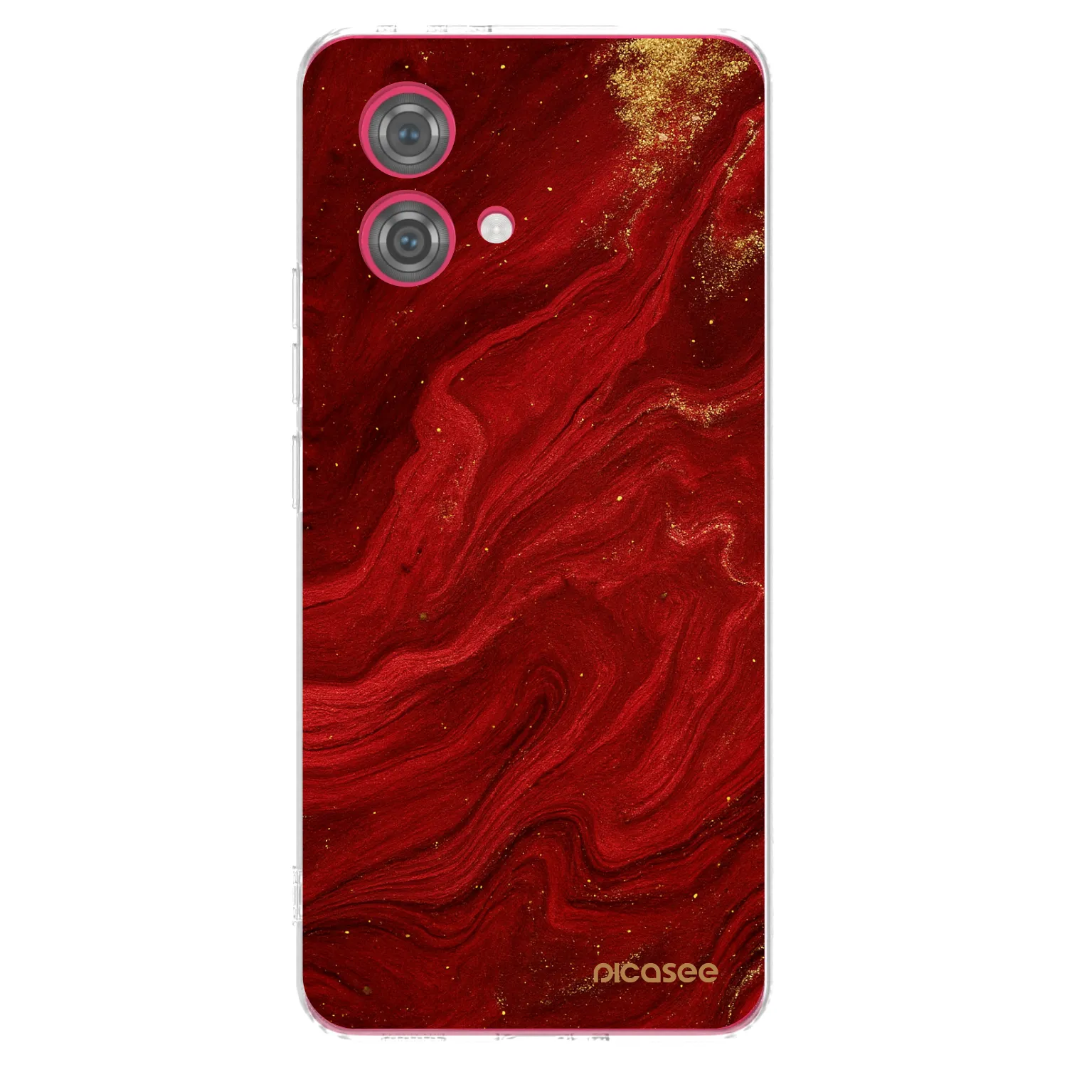 Picasee Motorola Moto G84 5G Hülle - Transparentes Silikon - Red