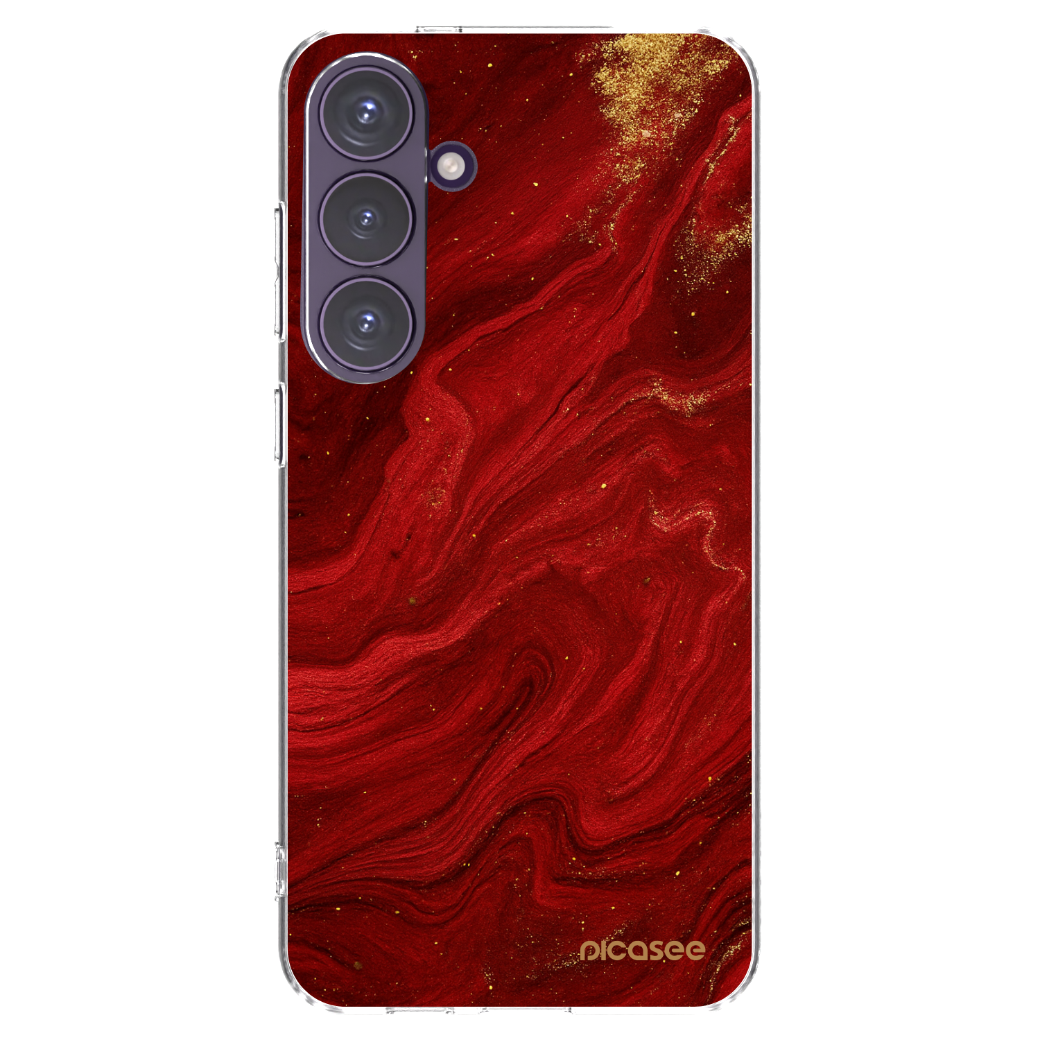 Picasee Samsung Galaxy S24+ S926B 5G Hülle - Transparentes Silikon - Red