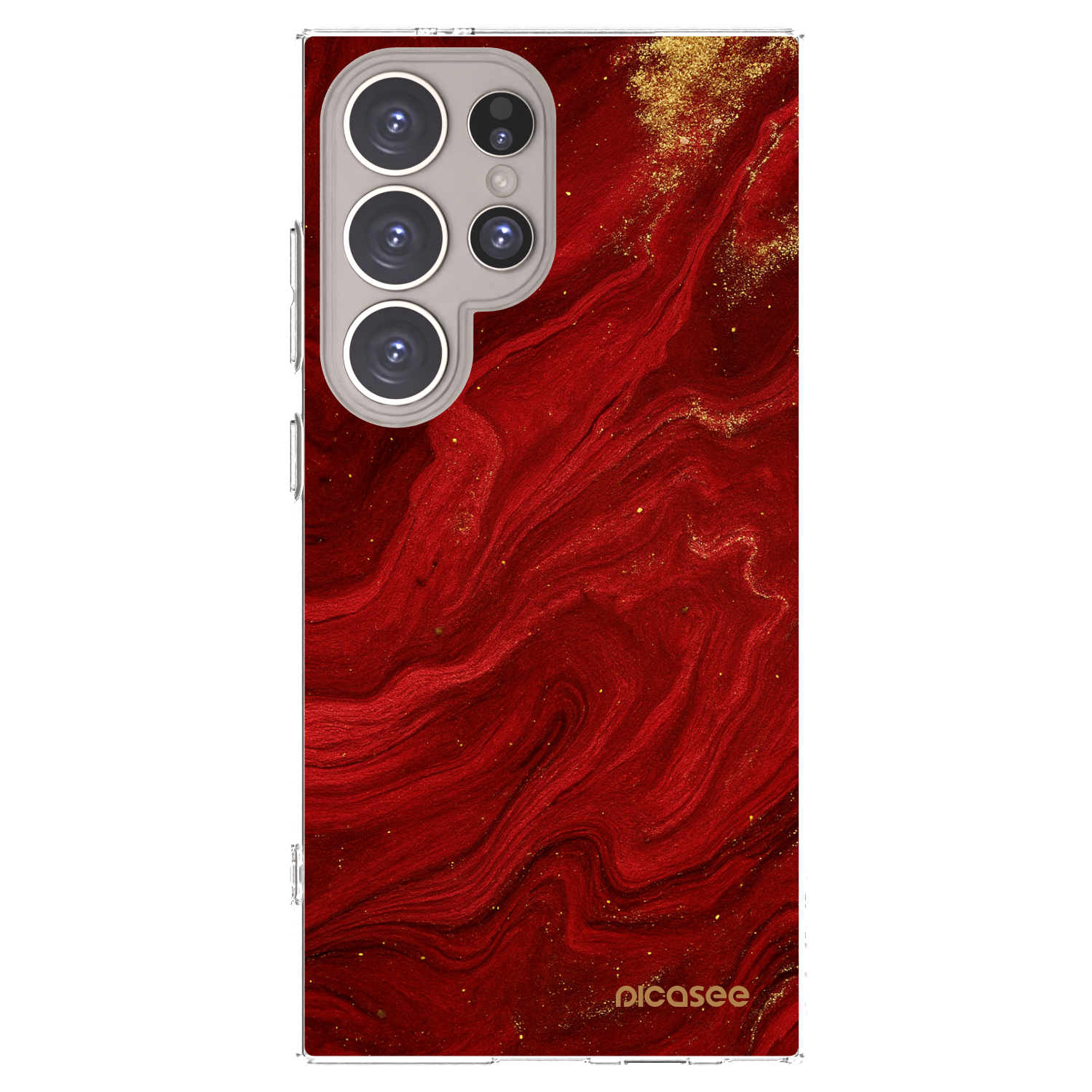 Picasee Samsung Galaxy S24 Ultra S928B 5G Hülle - Transparentes Silikon - Red