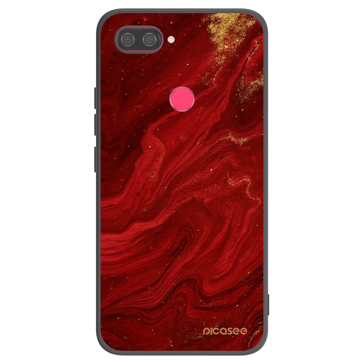 Picasee Xiaomi Mi 8 Lite Hülle - Schwarzes Silikon - Red