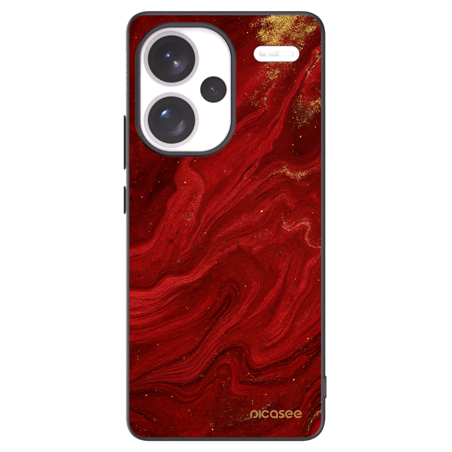 Picasee Xiaomi Redmi Note 13 Pro+ 5G Hülle - Schwarzes Silikon - Red
