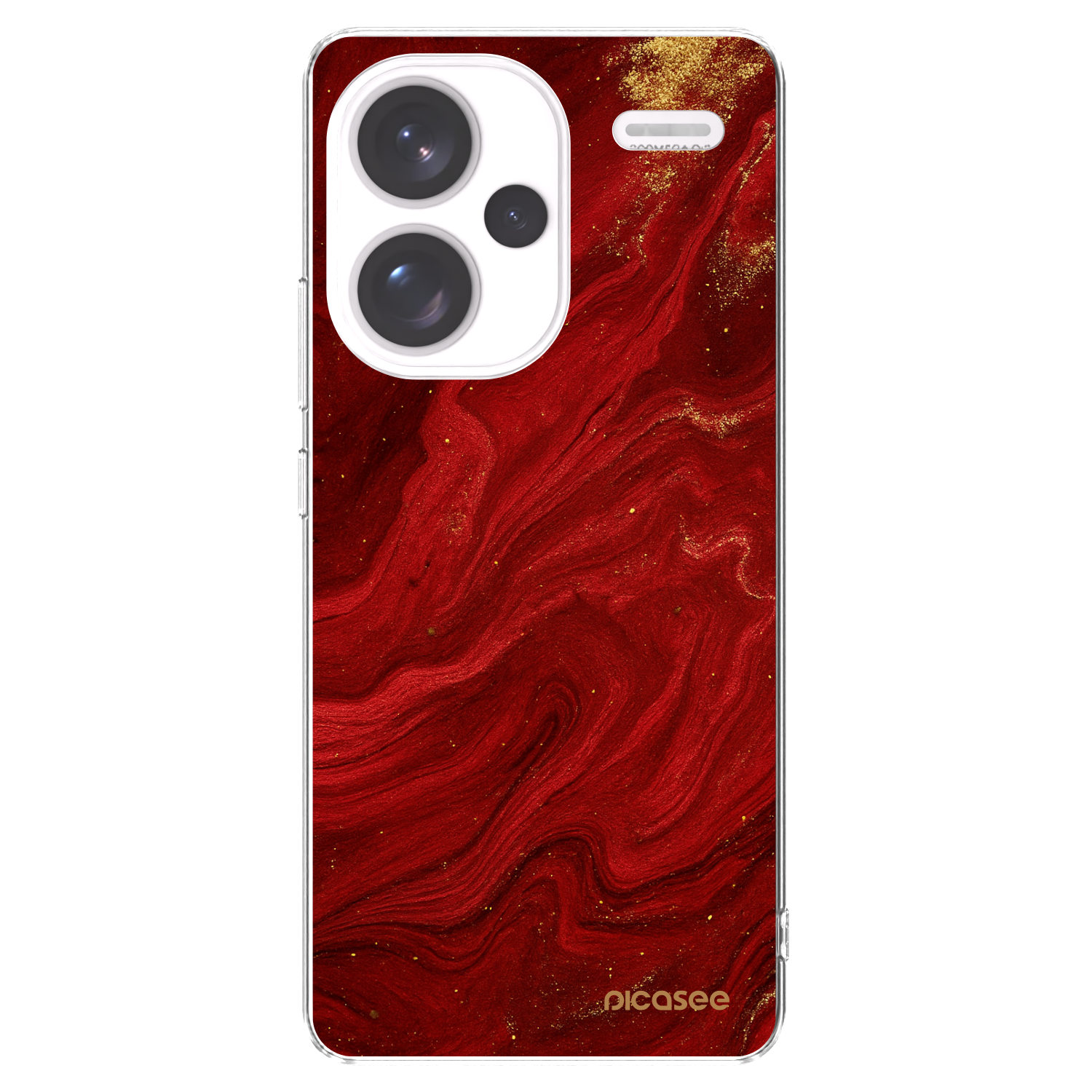 Picasee Xiaomi Redmi Note 13 Pro+ 5G Hülle - Transparentes Silikon - Red