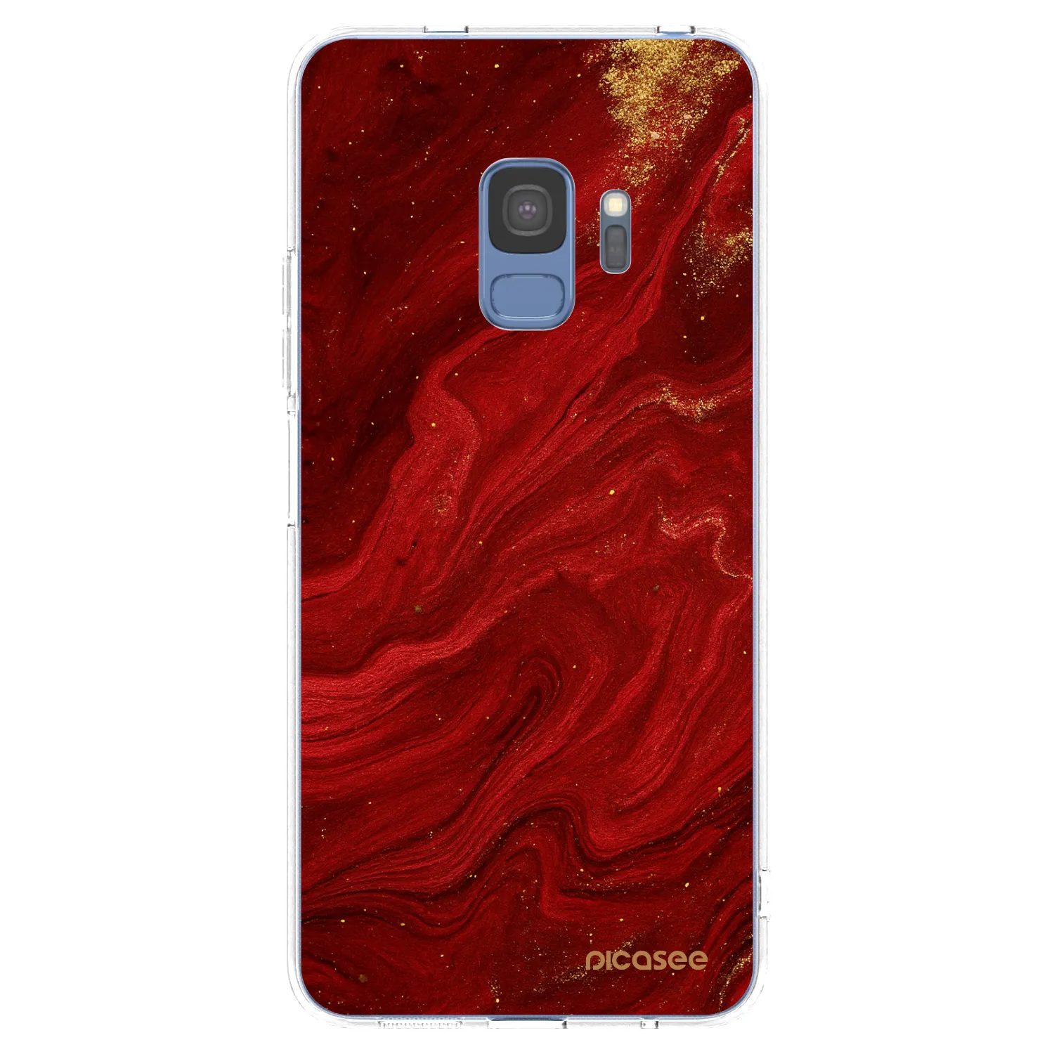 Picasee Samsung Galaxy S9 G960F Hülle - Transparentes Silikon - Red