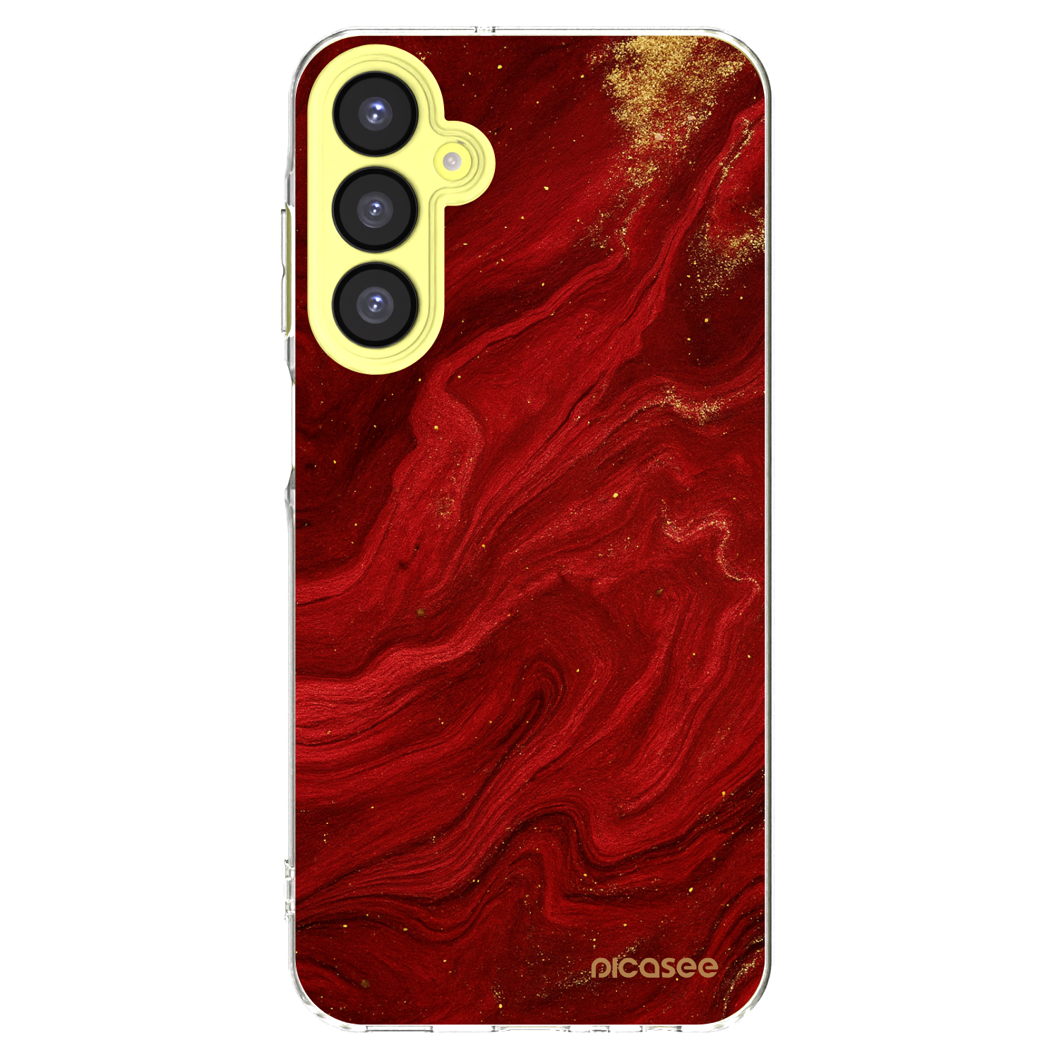 Picasee Samsung Galaxy A25 A256B 5G Hülle - Transparentes Silikon - Red