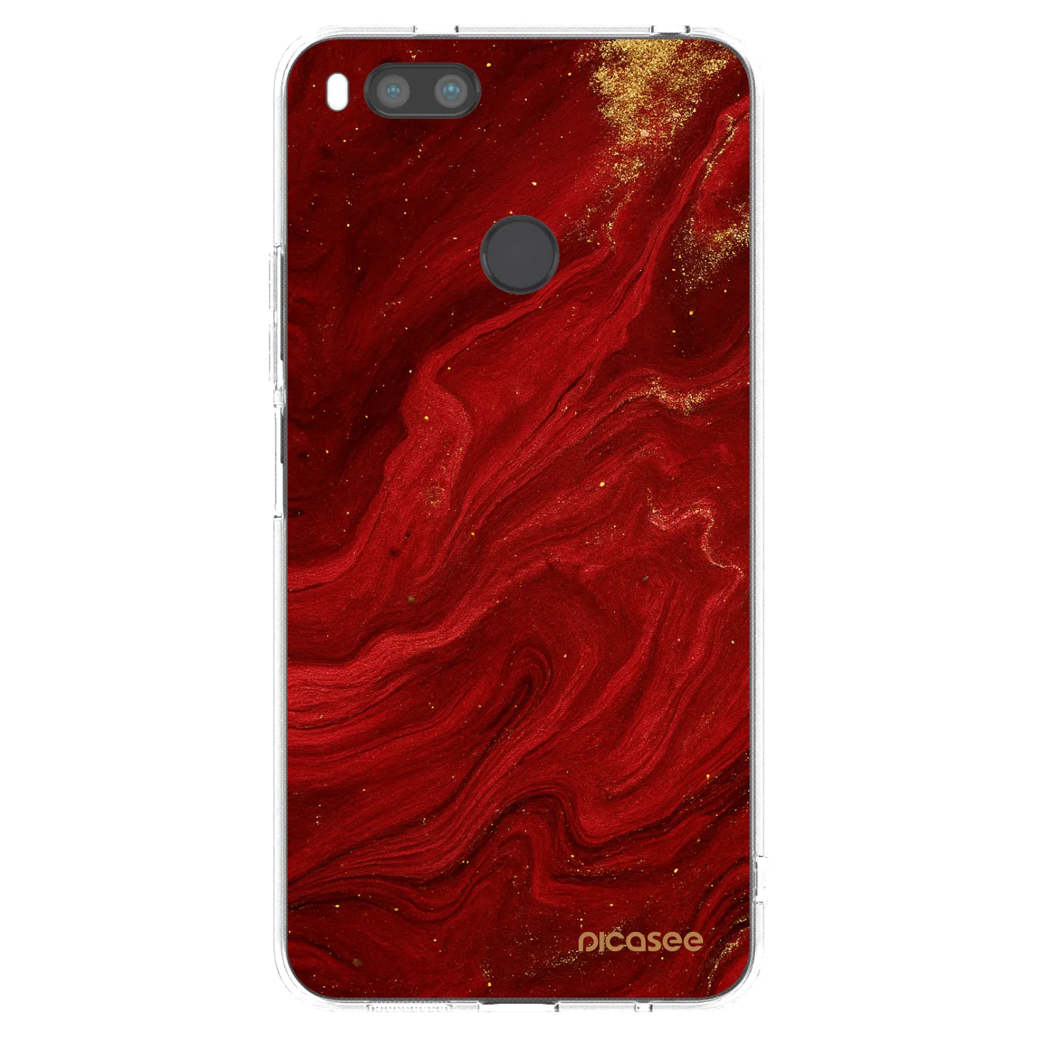 Picasee Xiaomi Mi A1 Global Hülle - Transparentes Silikon - Red