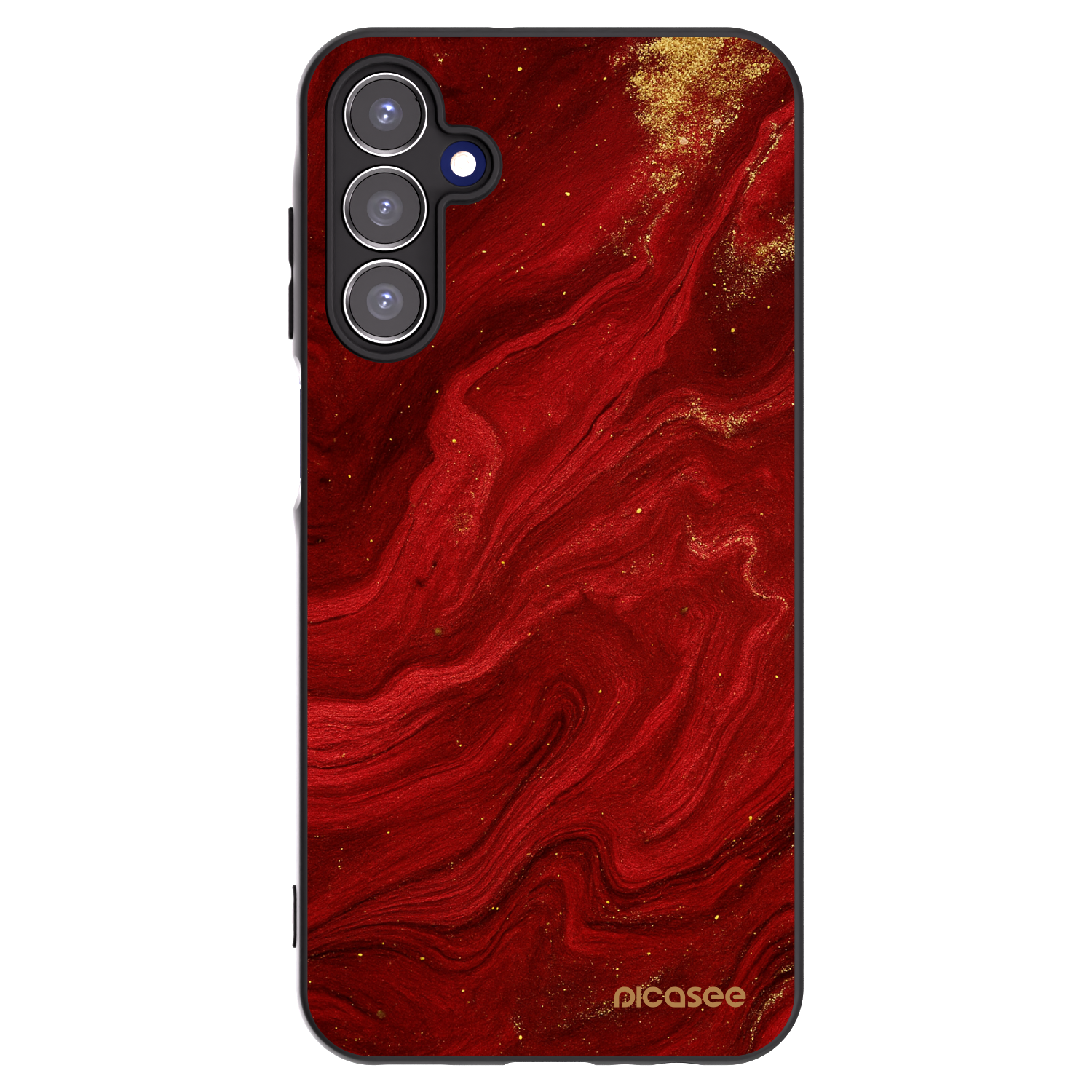 Picasee Samsung Galaxy A15 A155F 4G Hülle - Schwarzes Silikon - Red