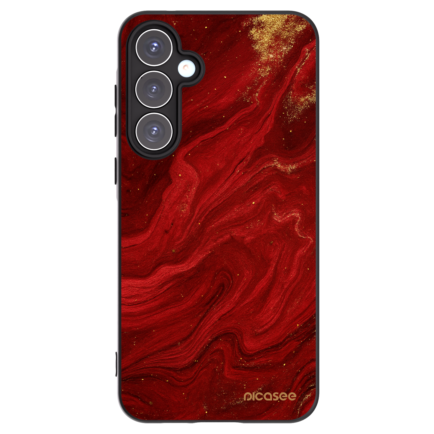 Picasee Samsung Galaxy A55 5G A556B Hülle - Schwarzes Silikon - Red