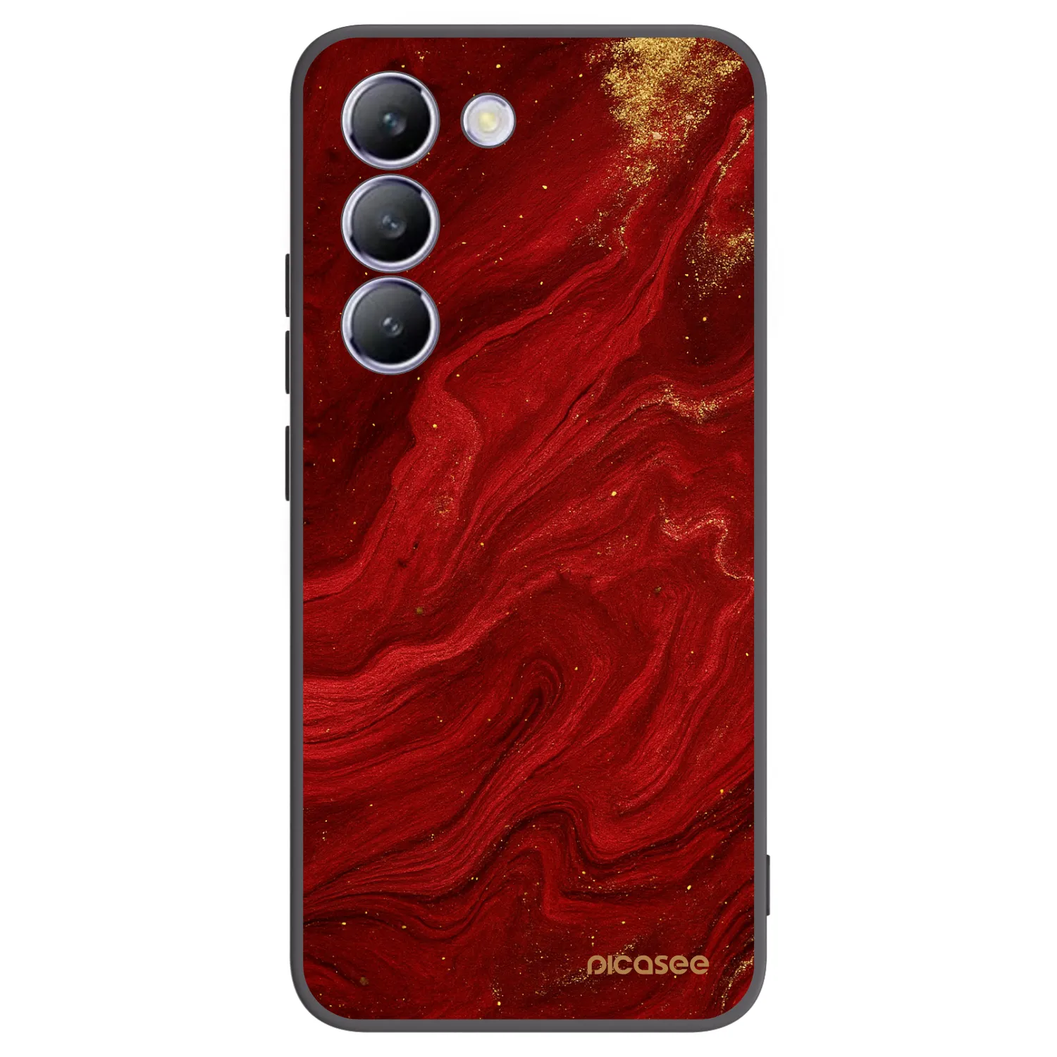 Picasee Vivo V40 SE 5G Hülle - Schwarzes Silikon - Red