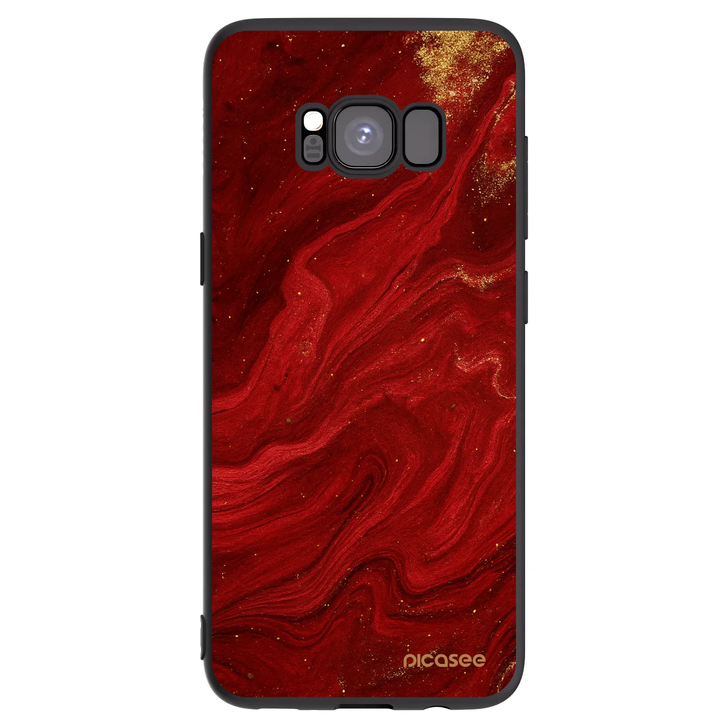 Picasee Samsung Galaxy S8 G950F Hülle - Schwarzes Silikon - Red