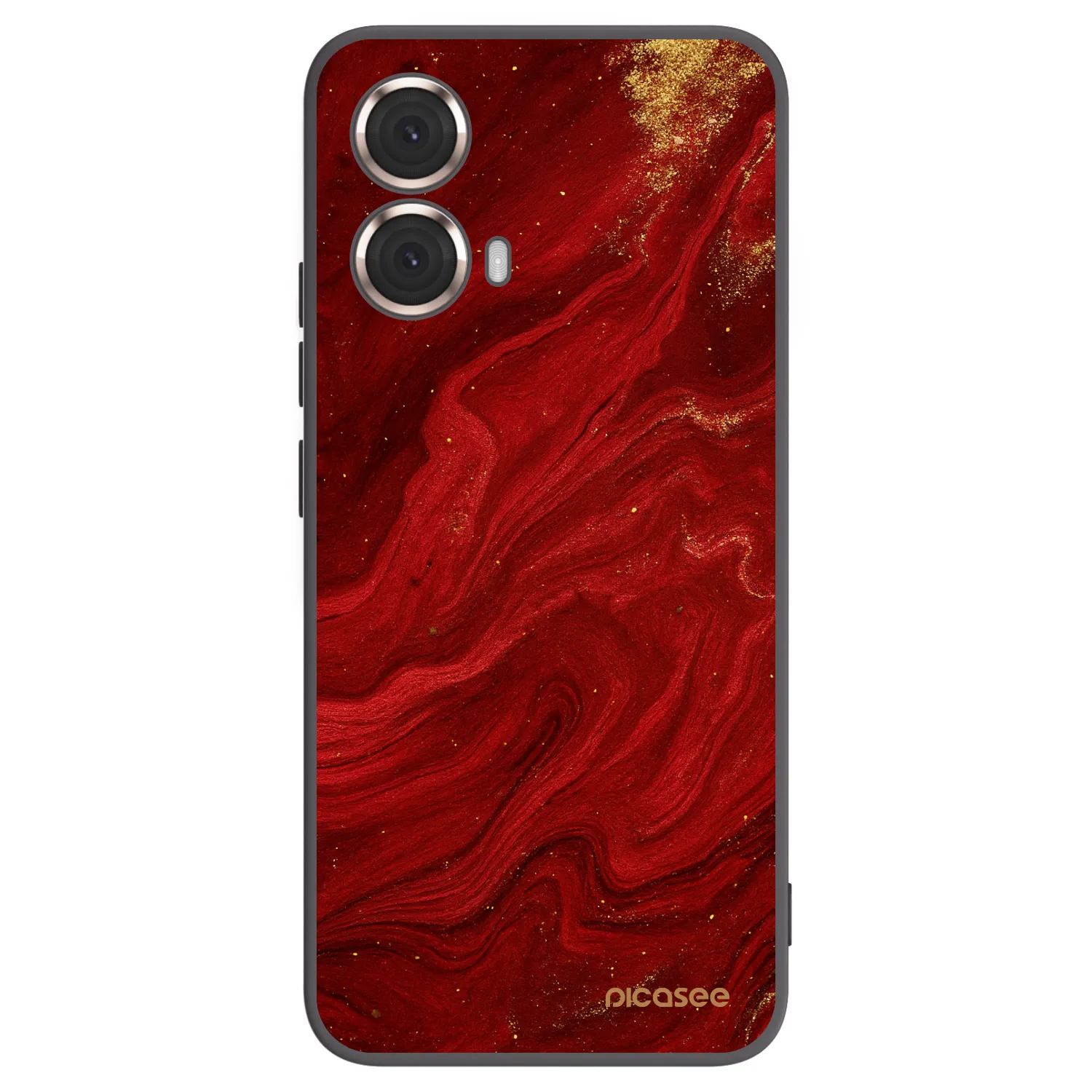 Picasee Motorola Moto G85 Hülle - Schwarzes Silikon - Red