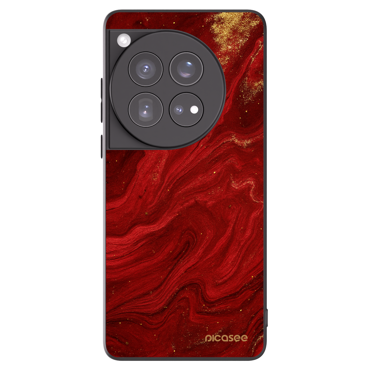 Picasee OnePlus 12 5G Hülle - Schwarzes Silikon - Red
