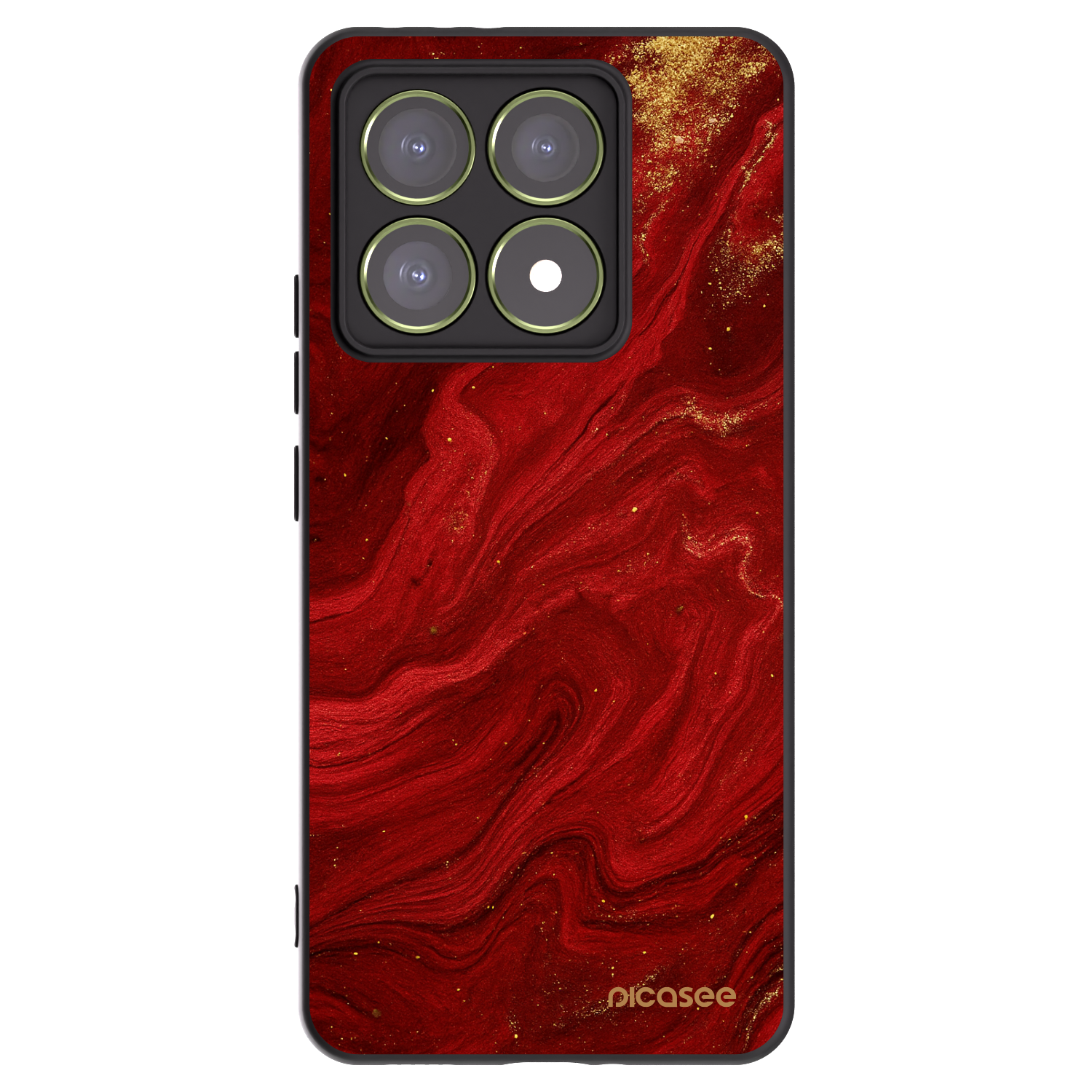 Picasee Xiaomi 14T Hülle - Schwarzes Silikon - Red