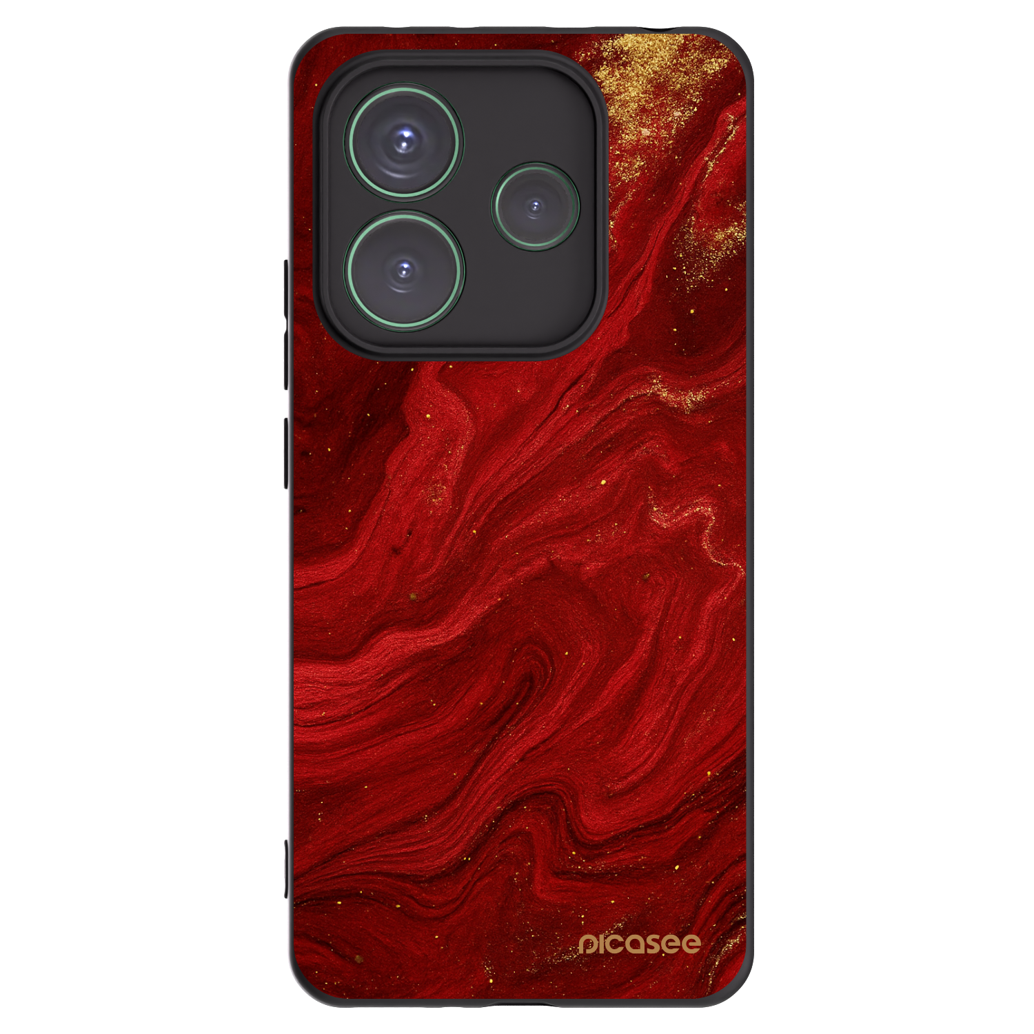 Picasee Xiaomi Redmi Note 14 5G Hülle - Schwarzes Silikon - Red