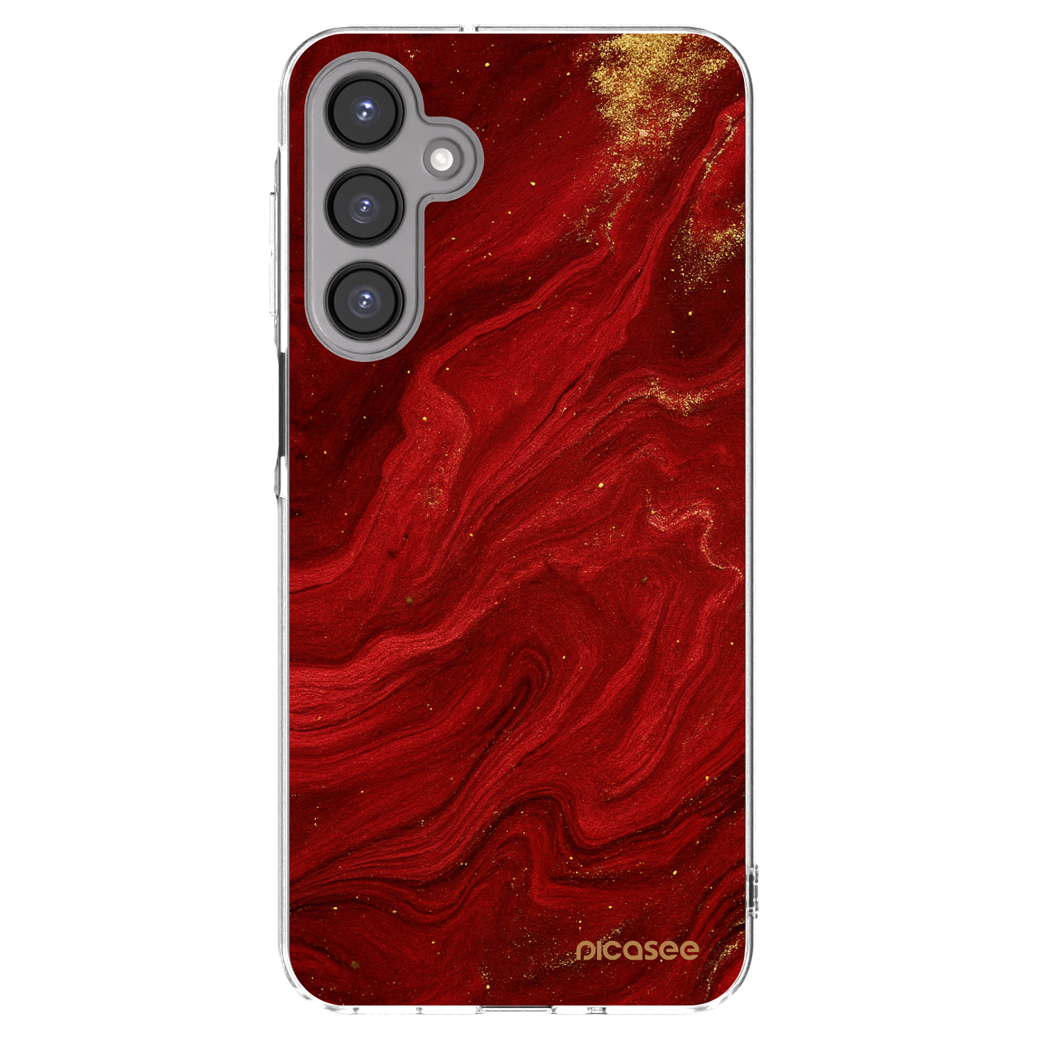 Picasee Samsung Galaxy A16 5G Hülle - Transparentes Silikon - Red