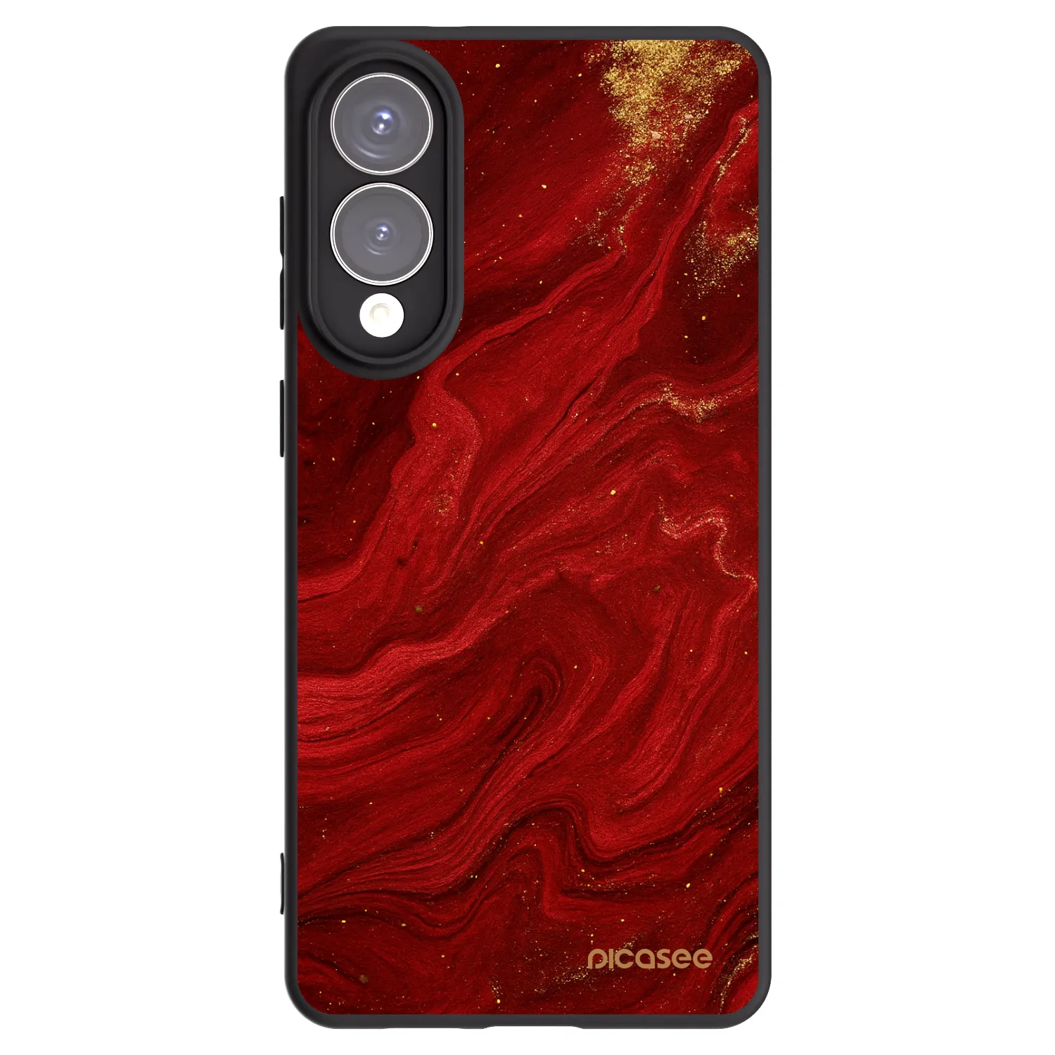 Picasee Samsung Galaxy S25 Edge 5G Hülle - Schwarzes Silikon - Red