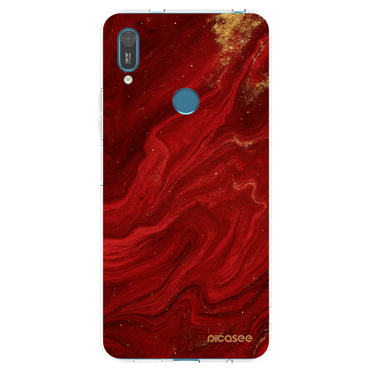 Picasee Huawei Y7 2019 Hülle - Transparentes Silikon - Red