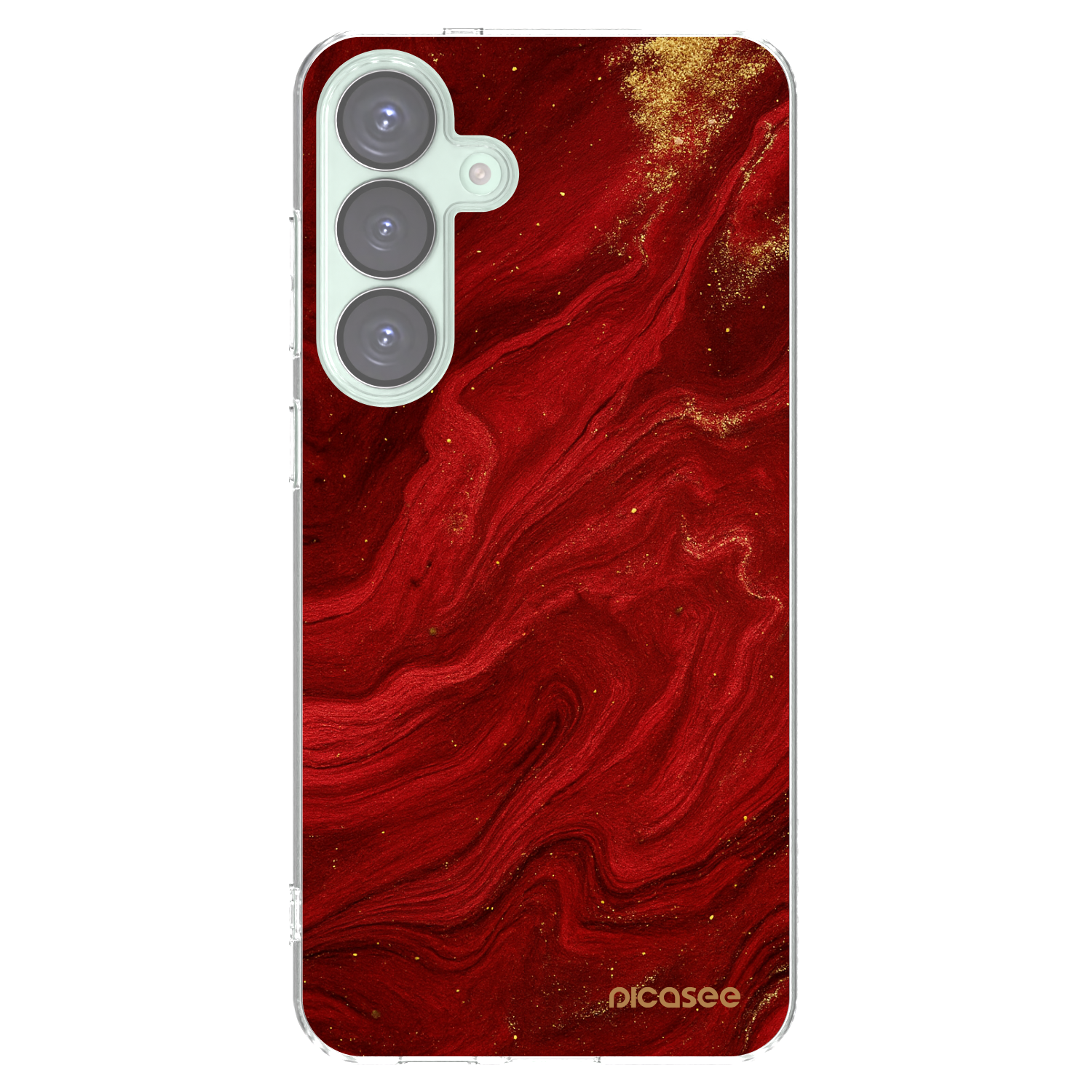Picasee Samsung Galaxy S25+ 5G Hülle - Transparentes Silikon - Red