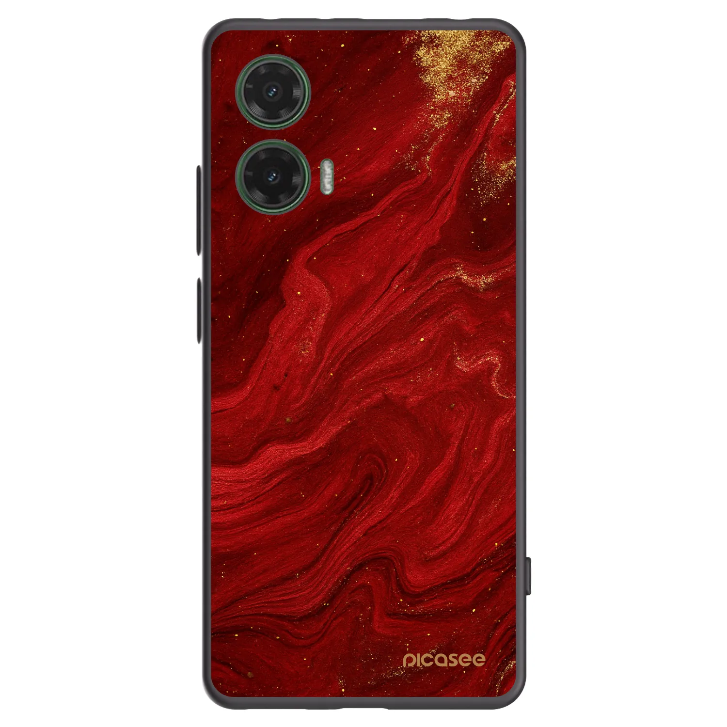 Picasee Motorola Moto G35 5G Hülle - Schwarzes Silikon - Red