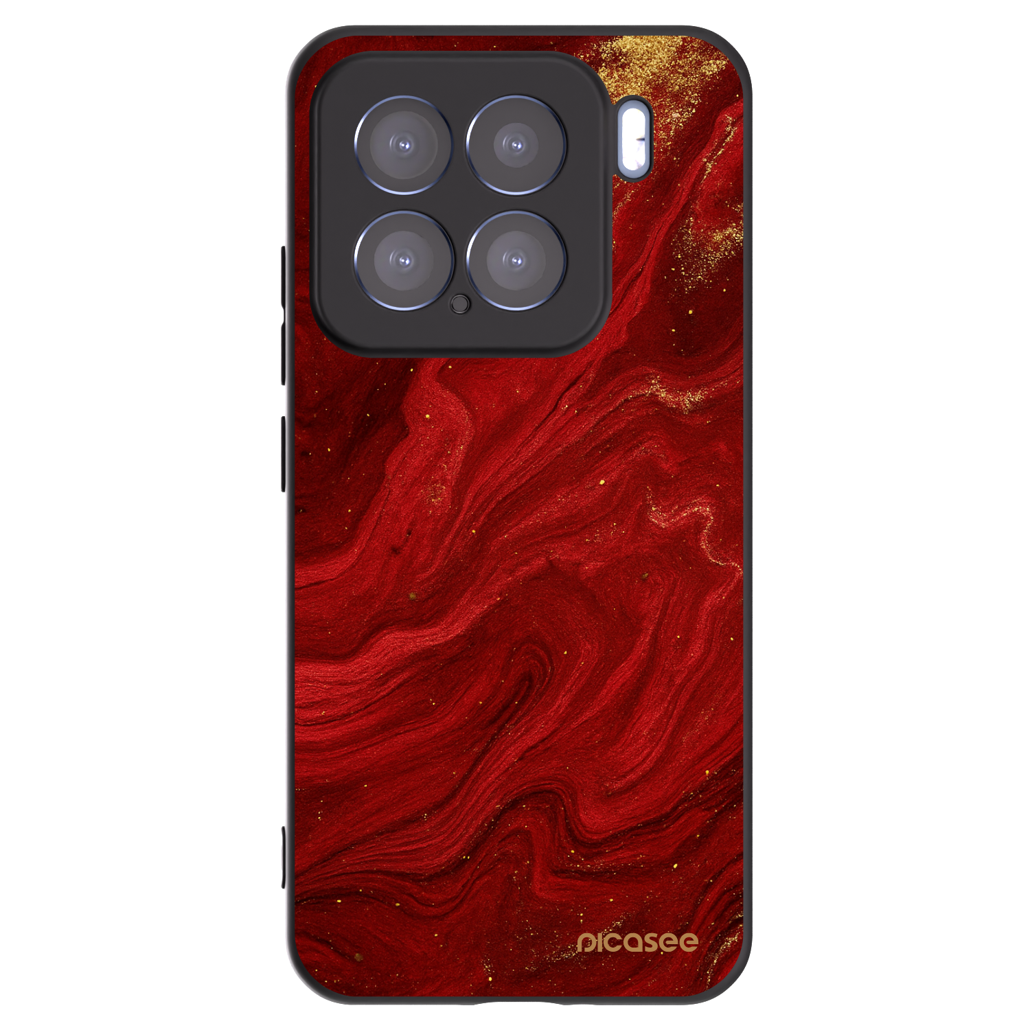 Picasee Xiaomi 15 Hülle - Schwarzes Silikon - Red