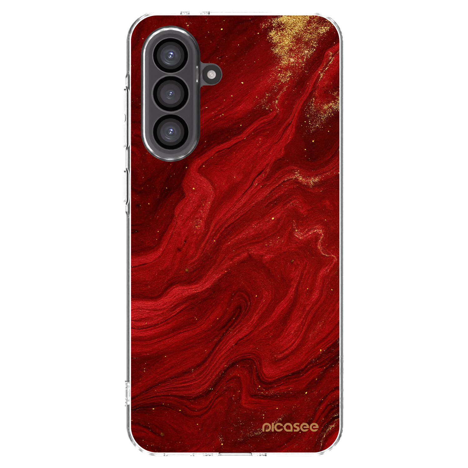 Picasee Samsung Galaxy A36 5G Hülle - Transparentes Silikon - Red