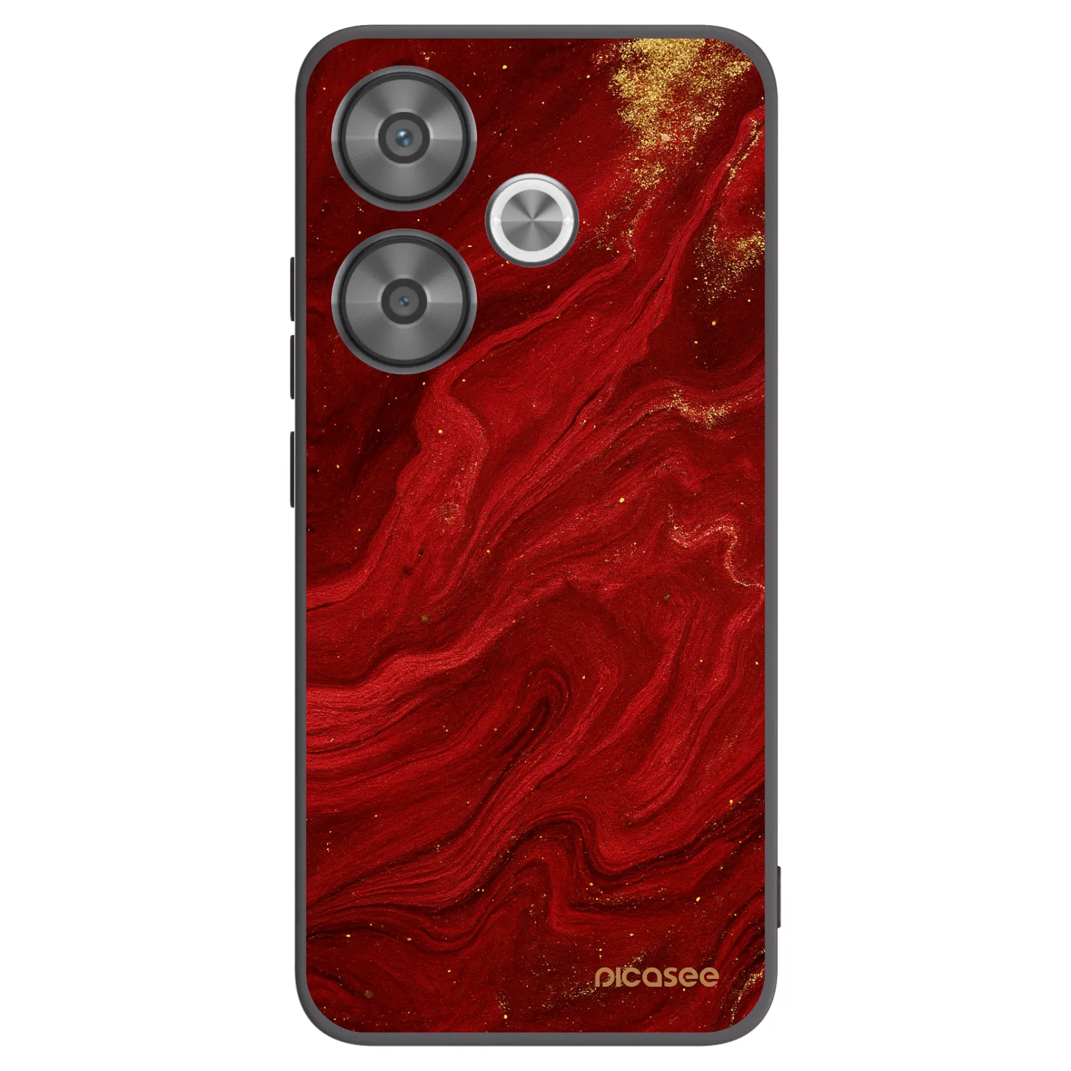 Picasee Xiaomi Poco F6 Hülle - Schwarzes Silikon - Red