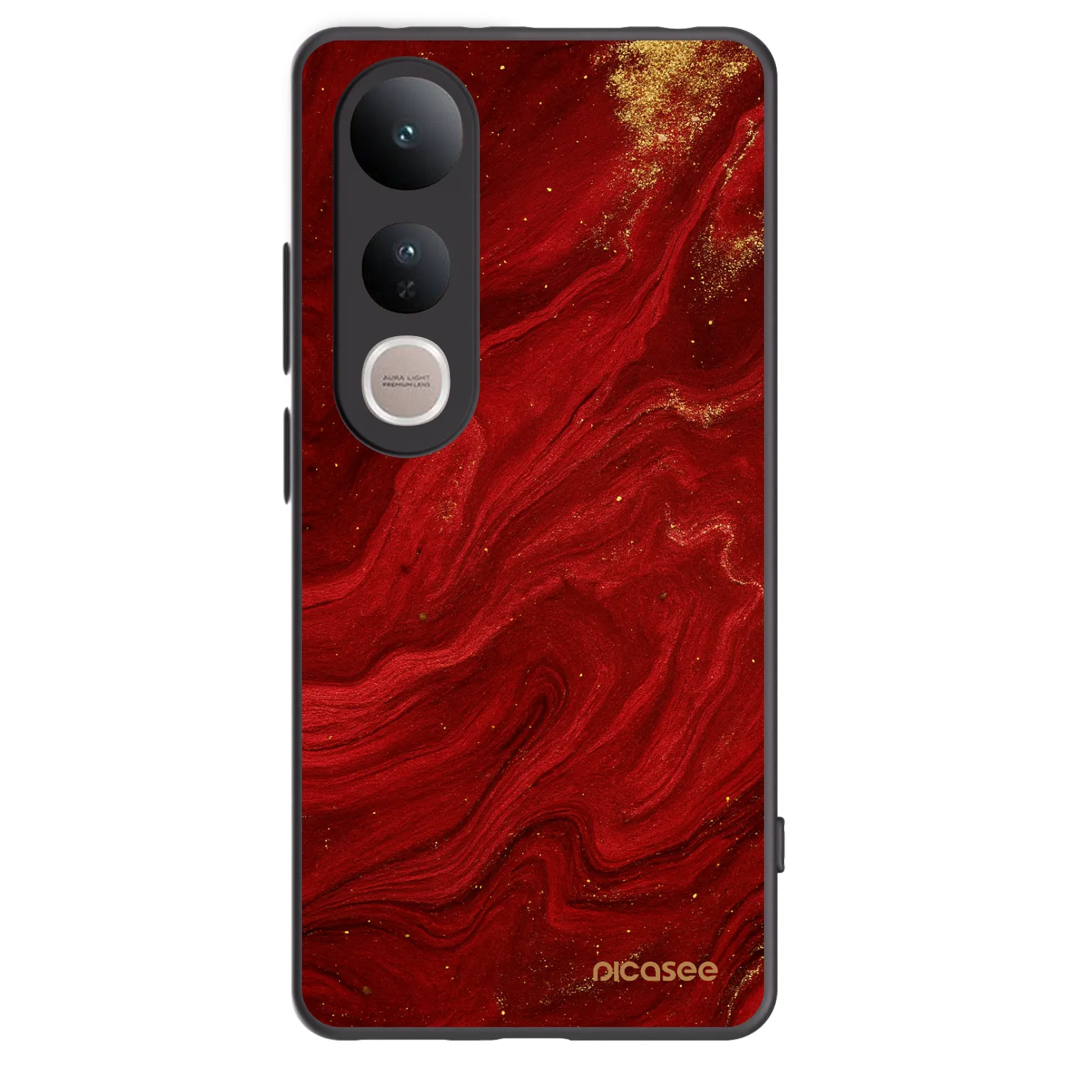 Picasee Vivo V50 Lite 5G Hülle - Schwarzes Silikon - Red