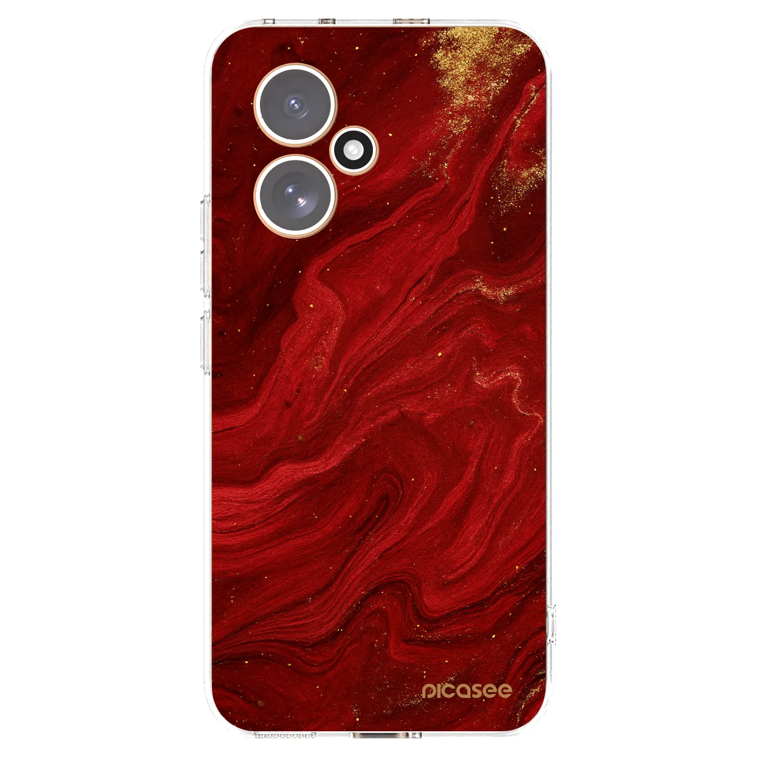 Picasee Honor 400 5G Hülle - Transparentes Silikon - Red