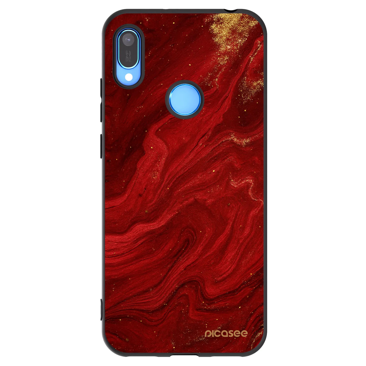 Picasee Huawei Y6 2019 Hülle - Schwarzes Silikon - Red