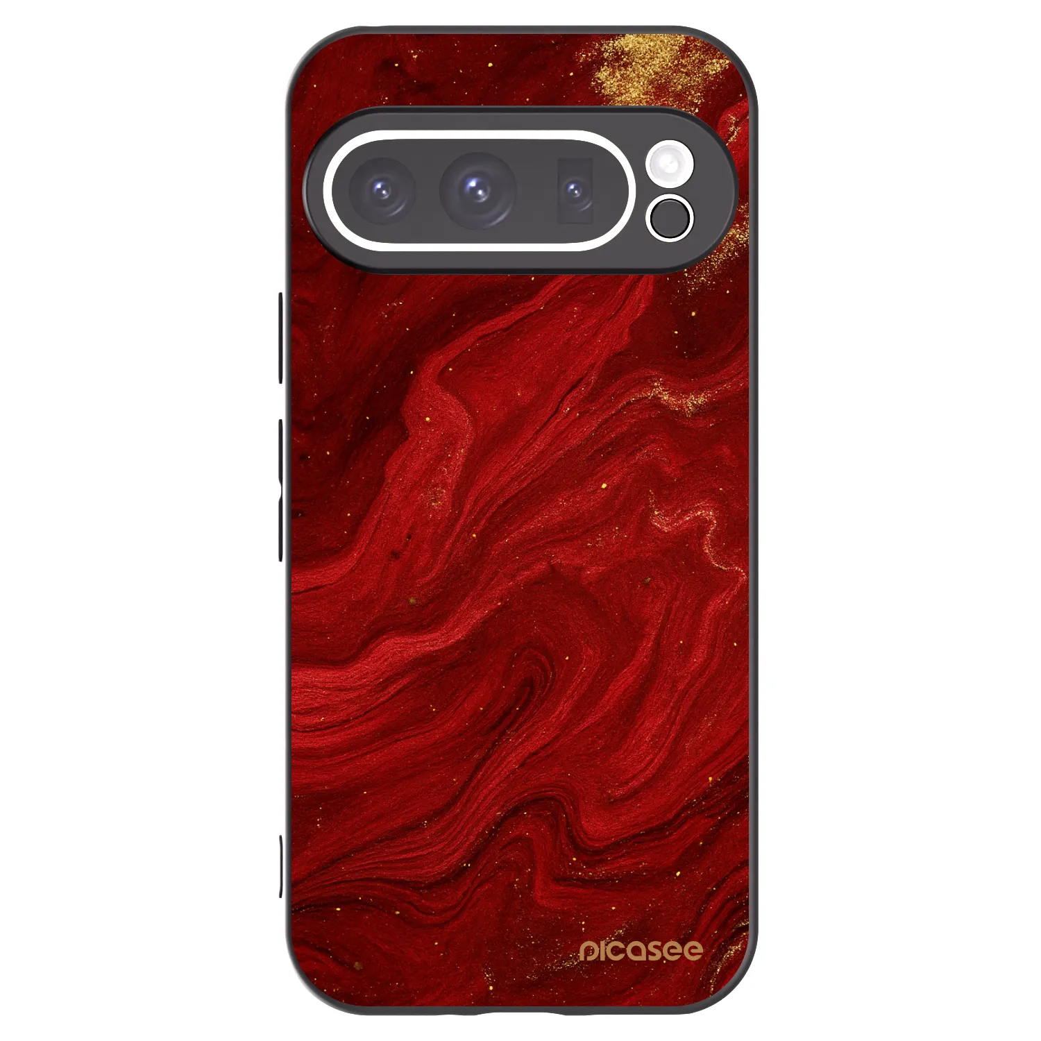 Picasee Google Pixel 9 Pro XL Hülle - Schwarzes Silikon - Red
