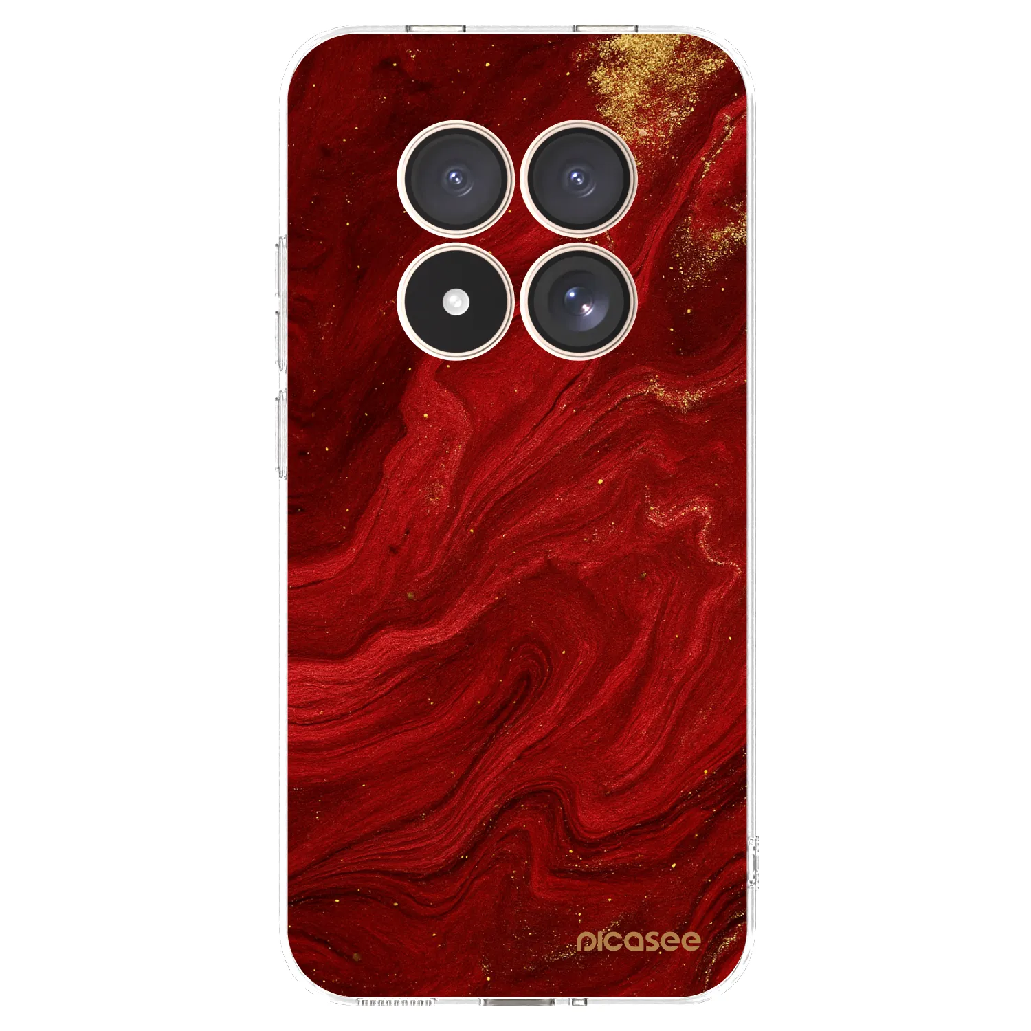 Picasee Xiaomi Redmi Note 15 Pro 4G Hülle - Transparentes Silikon - Red
