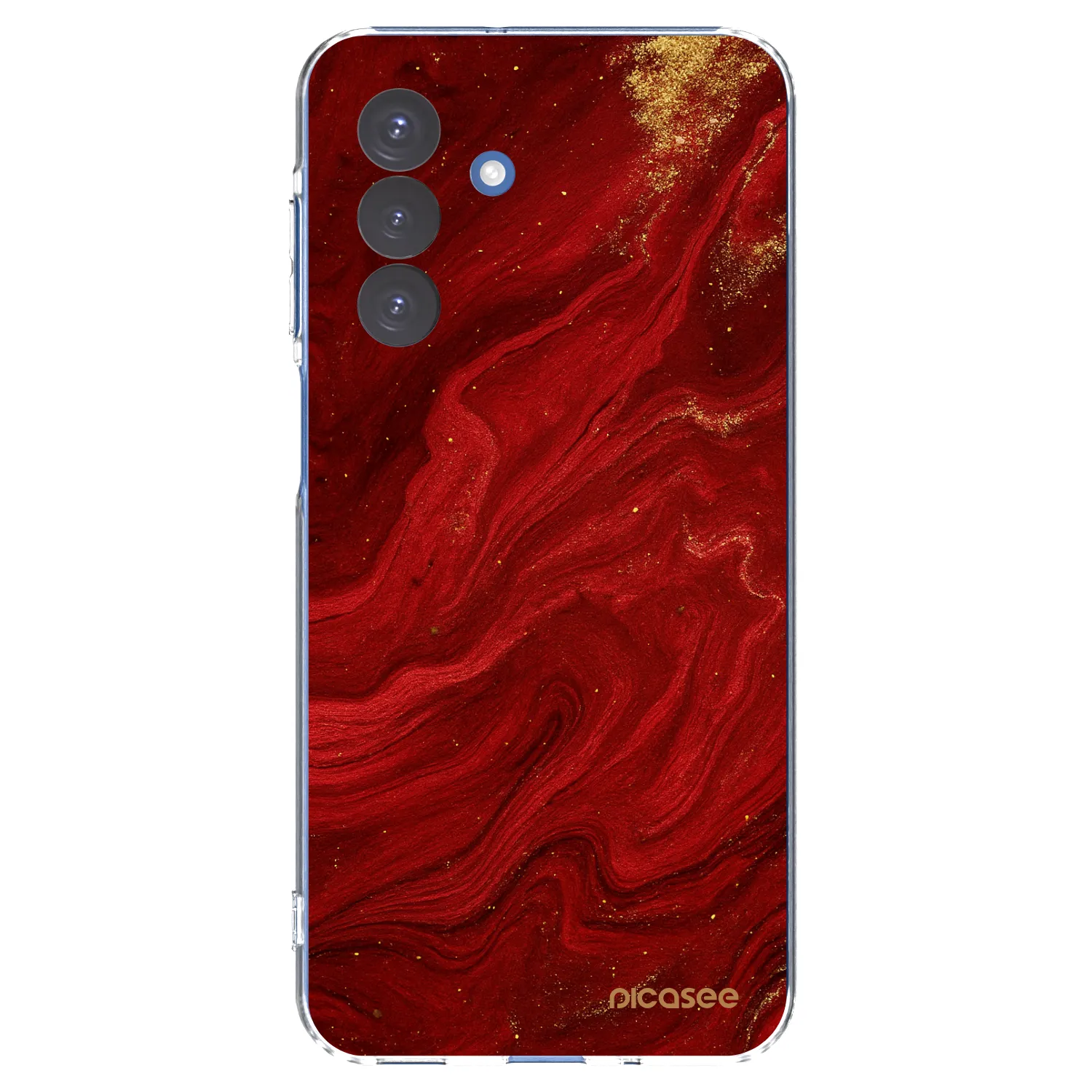 Picasee Samsung Galaxy A17 5G Hülle - Transparentes Silikon - Red