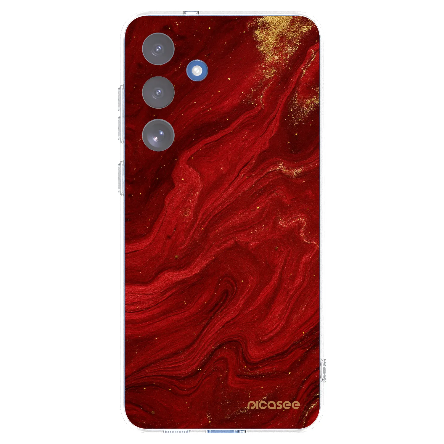 Picasee Samsung Galaxy S25 FE 5G Hülle - Transparentes Silikon - Red
