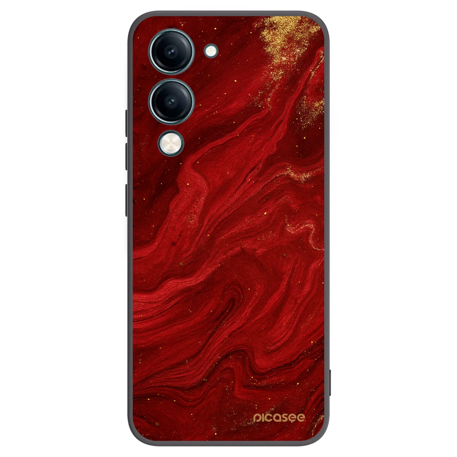 Picasee Vivo Y29s 5G Hülle - Schwarzes Silikon - Red