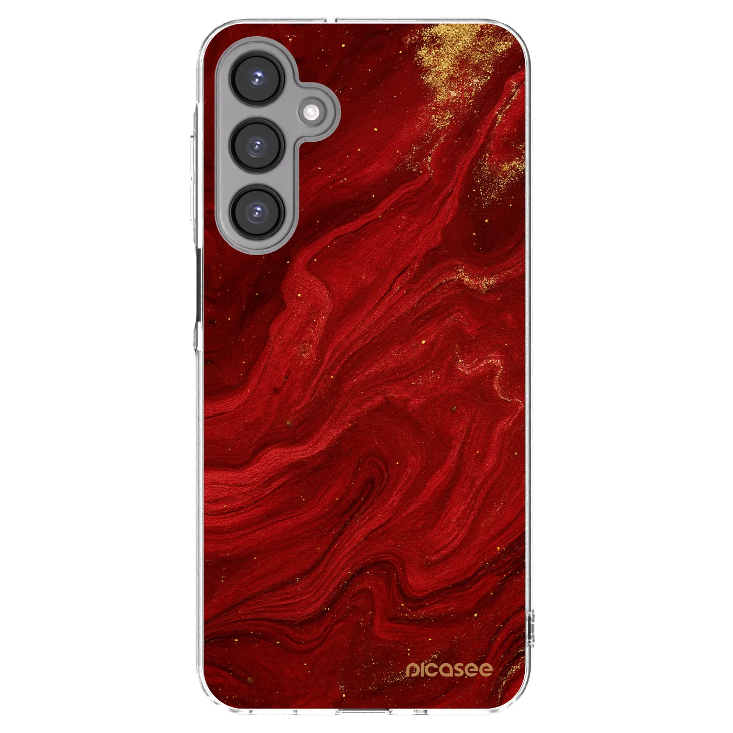 Picasee Samsung Galaxy A16 4G Hülle - Transparentes Silikon - Red