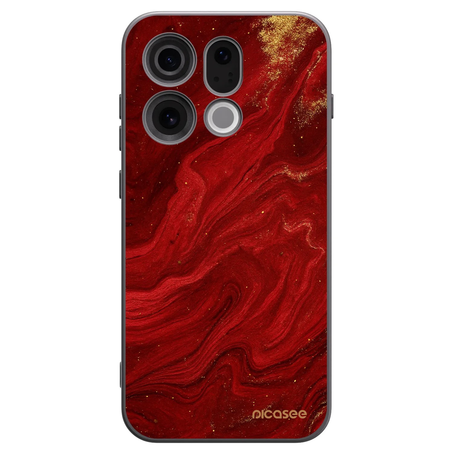 Picasee OPPO Find X9 Hülle - Schwarzes Silikon - Red