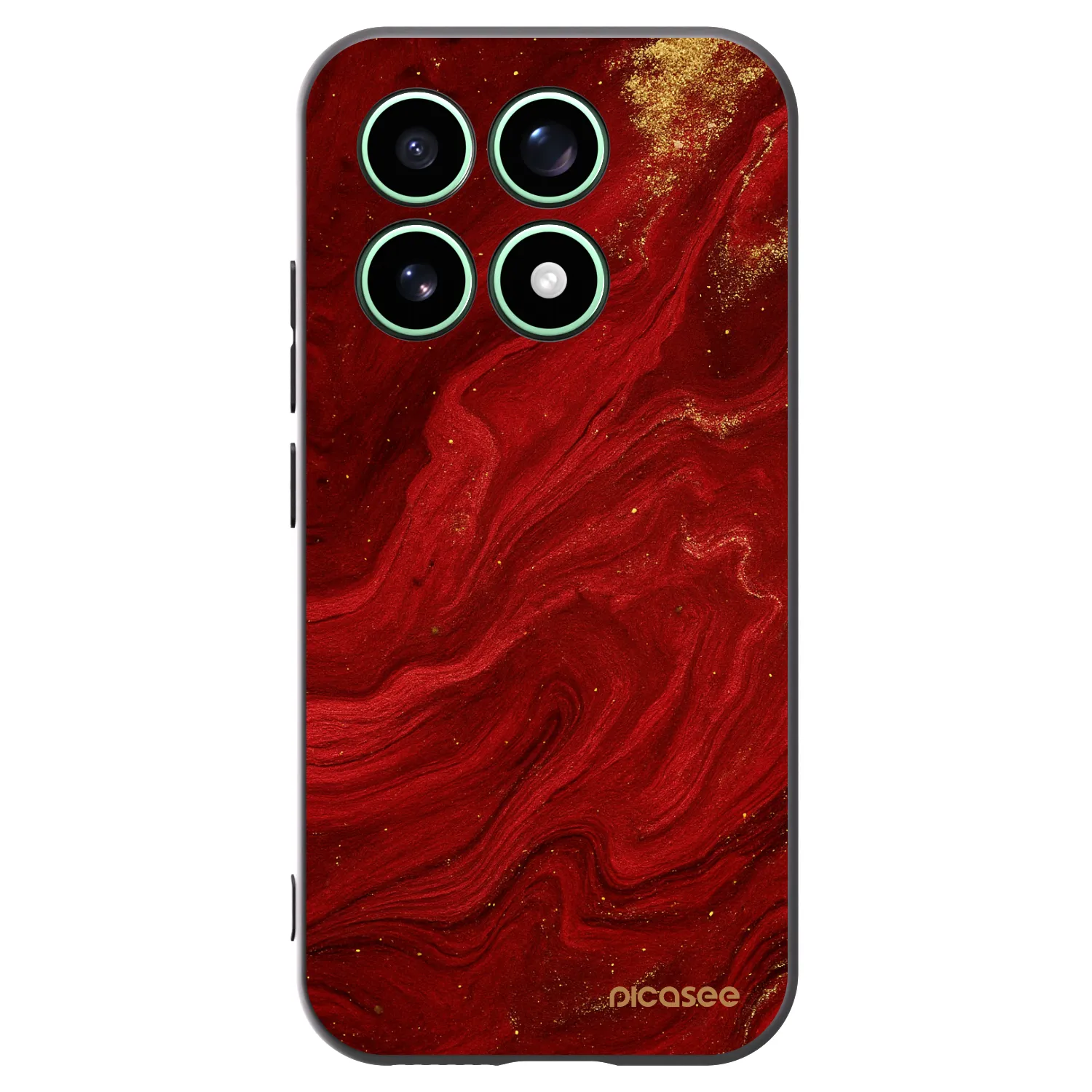 Picasee Xiaomi 17 Hülle - Schwarzes Silikon - Red