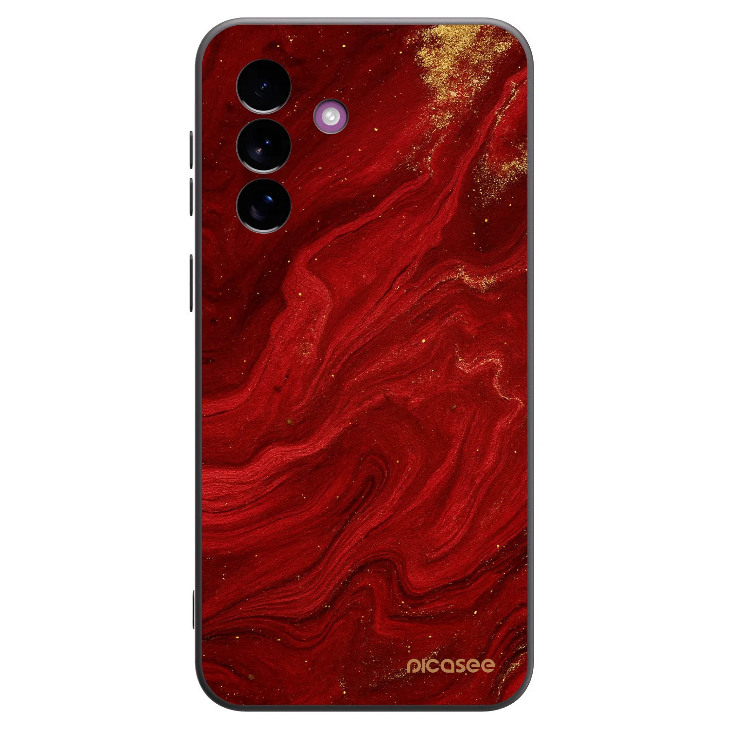 Picasee Samsung Galaxy A37 Hülle - Schwarzes Silikon - Red