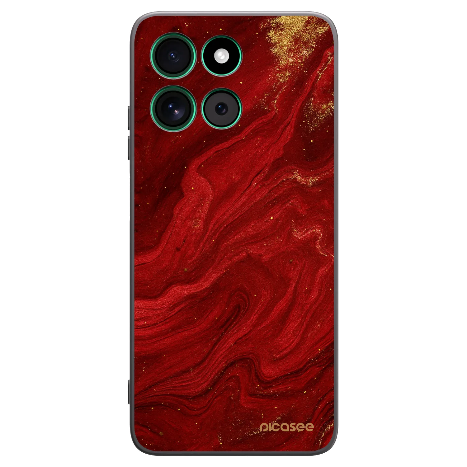 Picasee Motorola Moto G57 Power Hülle - Schwarzes Silikon - Red