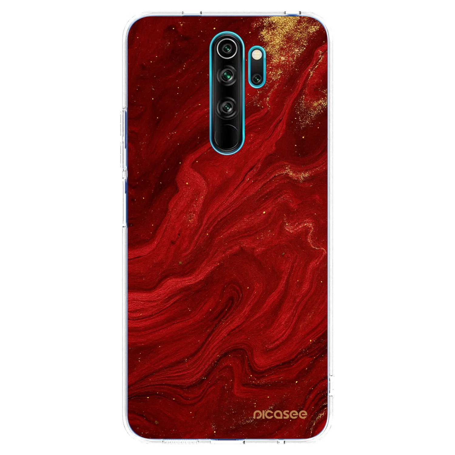 Picasee Xiaomi Redmi Note 8 Pro Hülle - Transparentes Silikon - Red