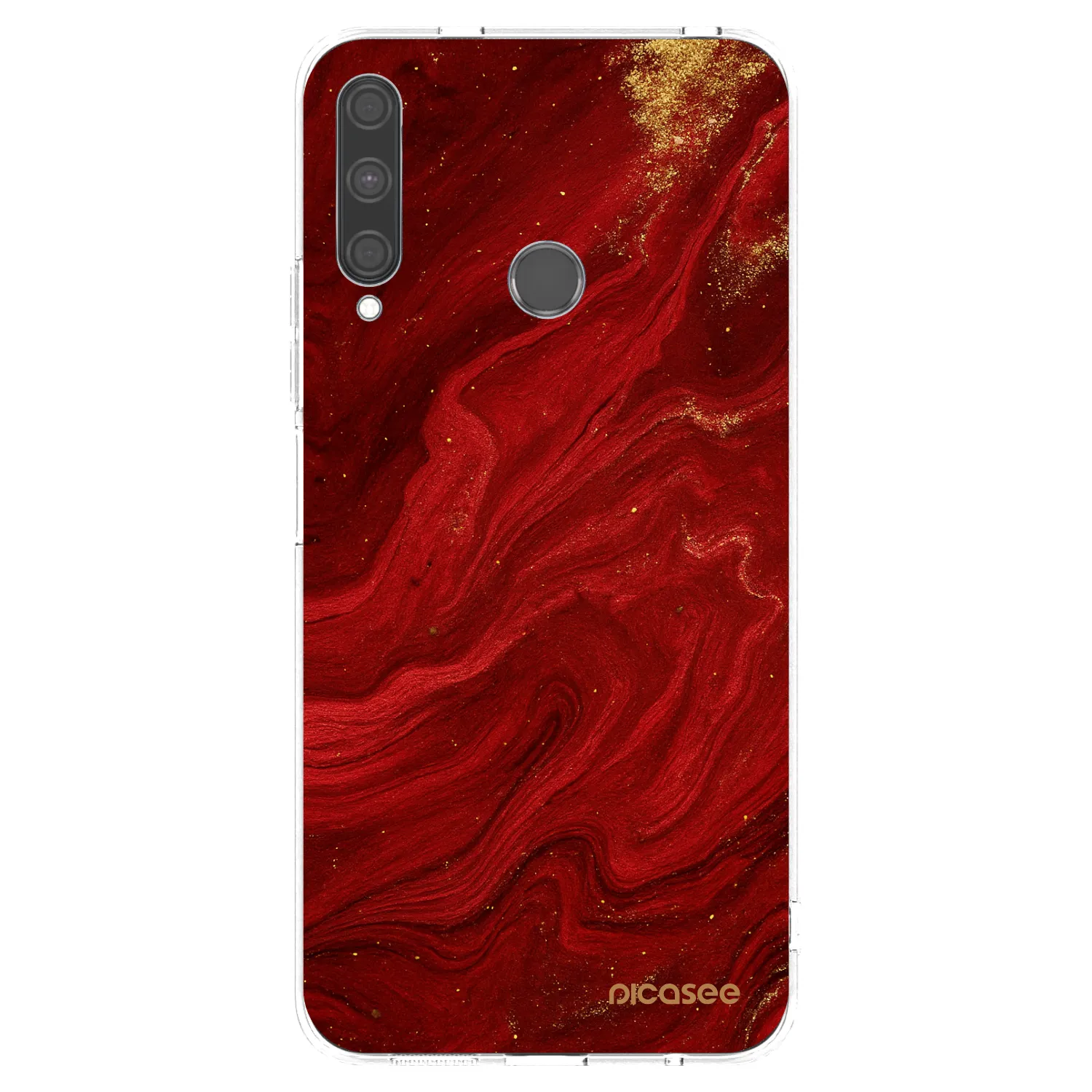 Picasee Huawei P40 Lite E Hülle - Transparentes Silikon - Red