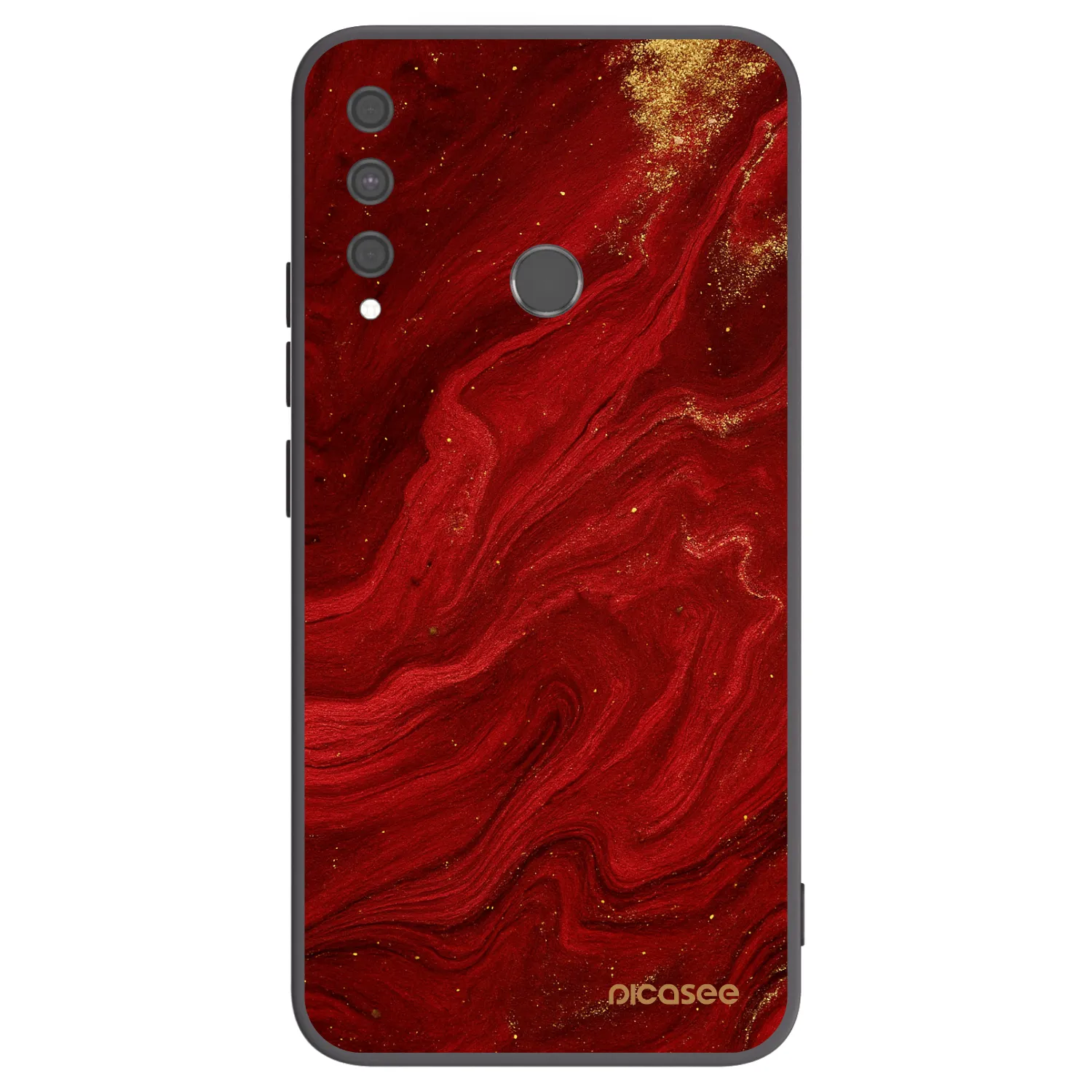 Picasee Huawei P40 Lite E Hülle - Schwarzes Silikon - Red