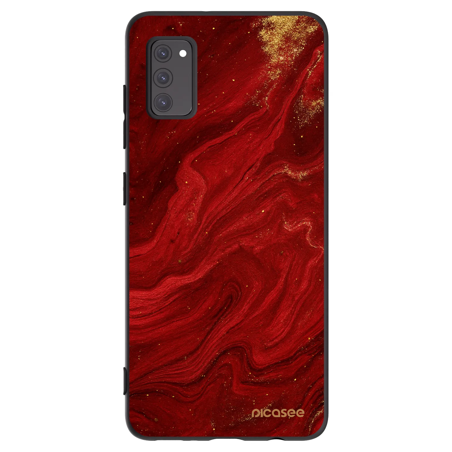 Picasee Samsung Galaxy A41 A415F Hülle - Schwarzes Silikon - Red