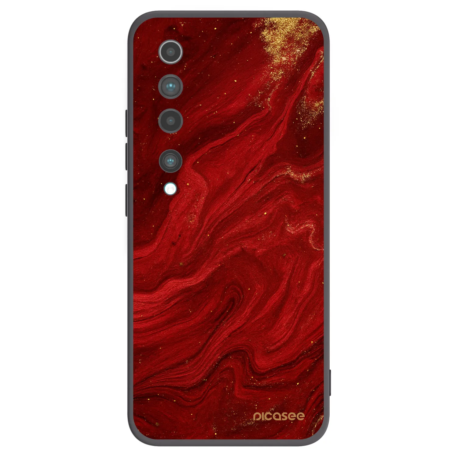Picasee Xiaomi Mi 10 Hülle - Schwarzes Silikon - Red