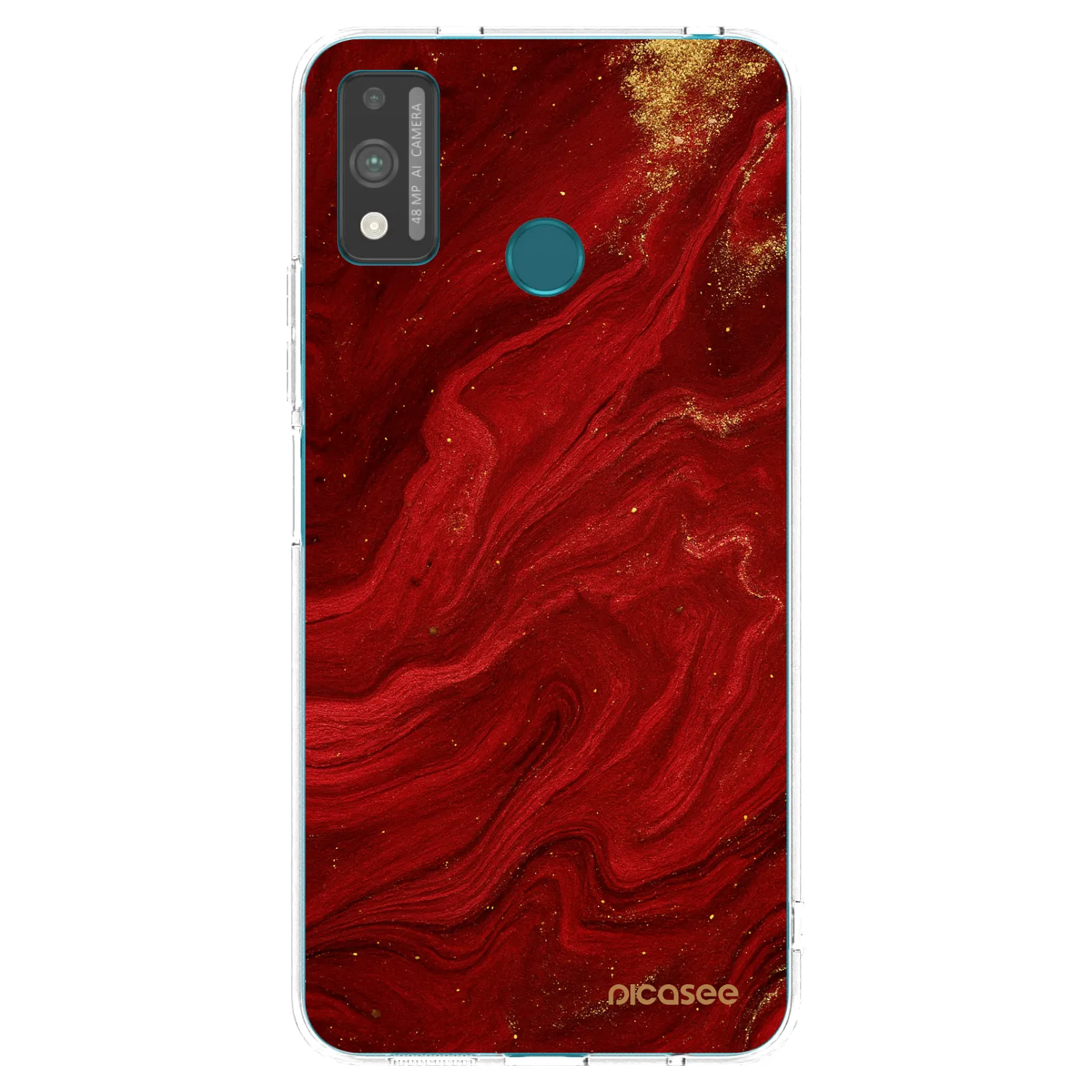 Picasee Honor 9X Lite Hülle - Transparentes Silikon - Red