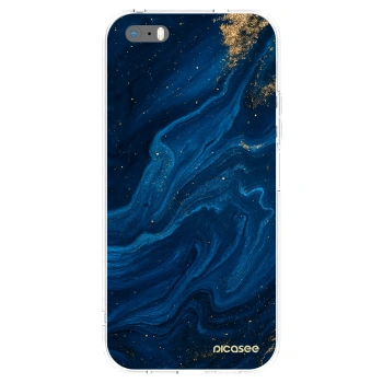 Picasee Apple iPhone 5/5S/SE Hülle - Transparentes Silikon - Blue