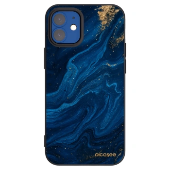 Picasee Apple iPhone 12 mini Hülle - Schwarzes Silikon - Blue