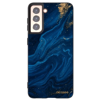 Picasee Samsung Galaxy S21 5G G991B Hülle - Schwarzes Silikon - Blue
