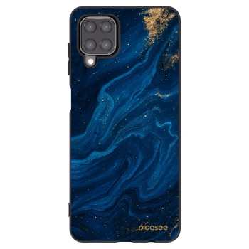 Picasee Samsung Galaxy A12 A125F Hülle - Schwarzes Silikon - Blue