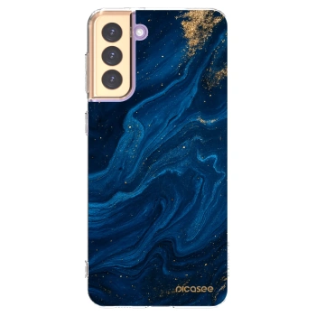 Picasee Samsung Galaxy S21+ 5G G996F Hülle - Transparentes Silikon - Blue