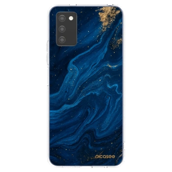 Picasee Samsung Galaxy A02s A025G Hülle - Transparentes Silikon - Blue